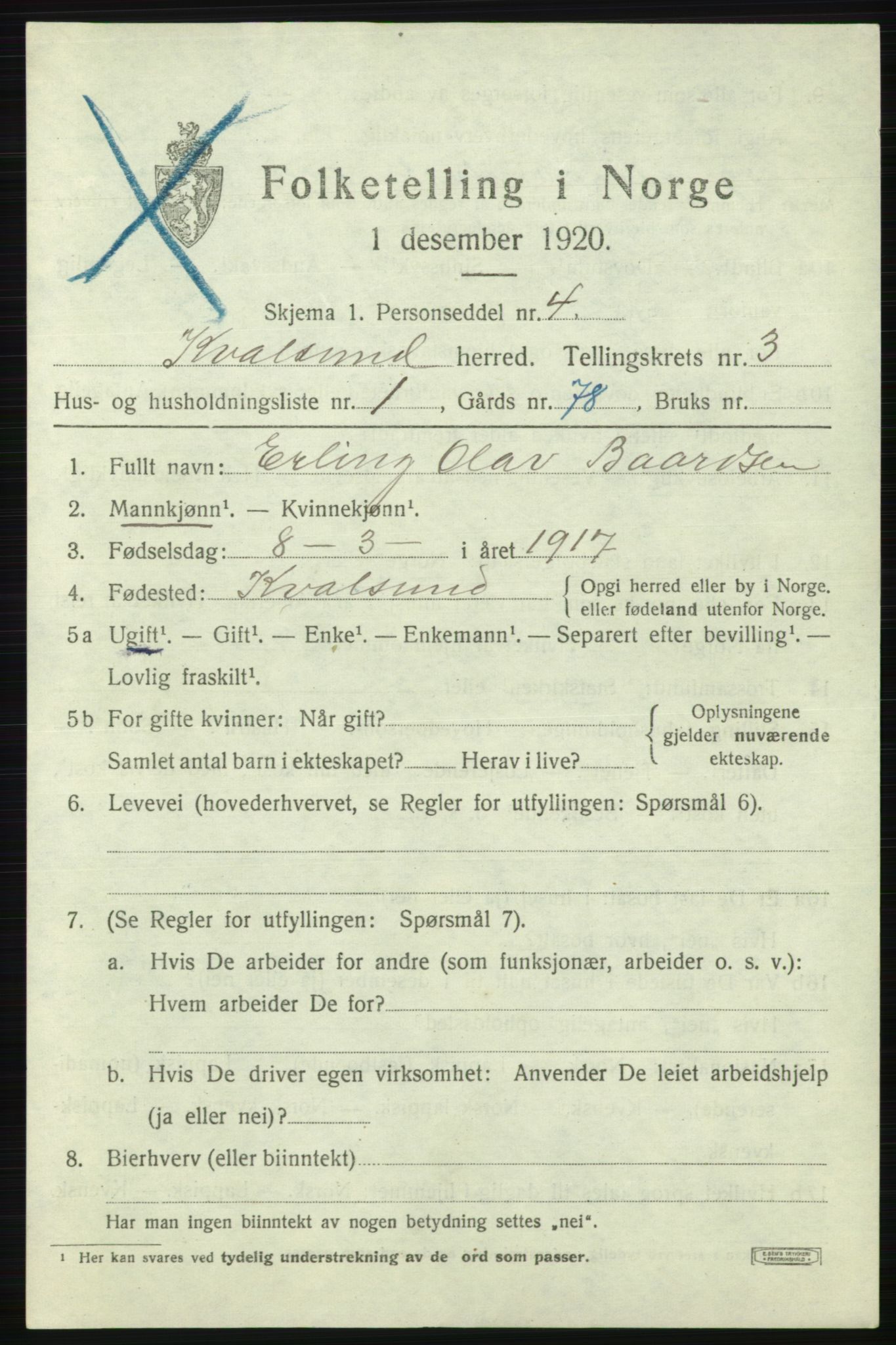 SATØ, 1920 census for , 1920, p. 954