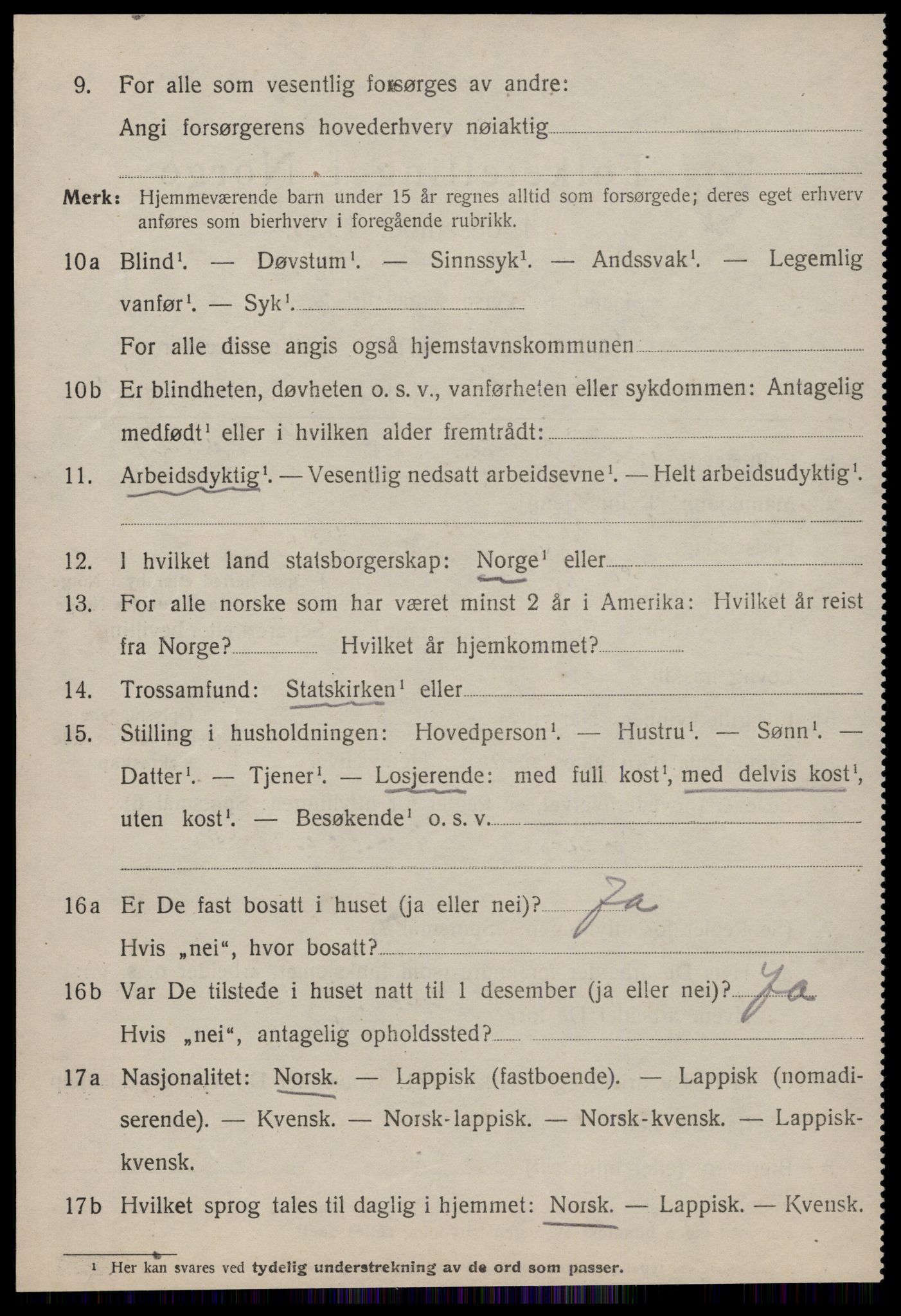 SAT, 1920 census for Ålen, 1920, p. 2071