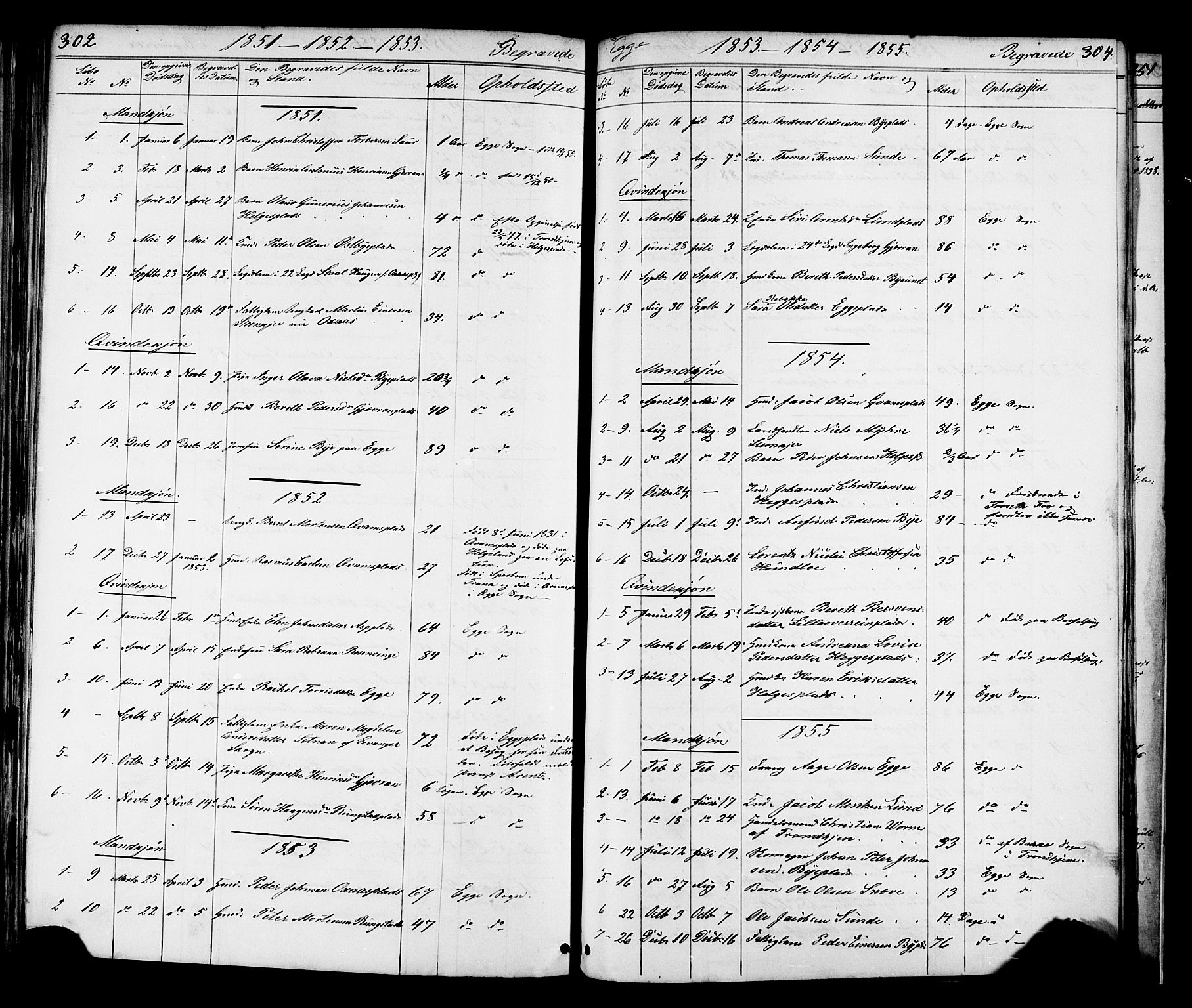 Ministerialprotokoller, klokkerbøker og fødselsregistre - Nord-Trøndelag, SAT/A-1458/739/L0367: Parish register (official) no. 739A01 /3, 1838-1868, p. 302-303
