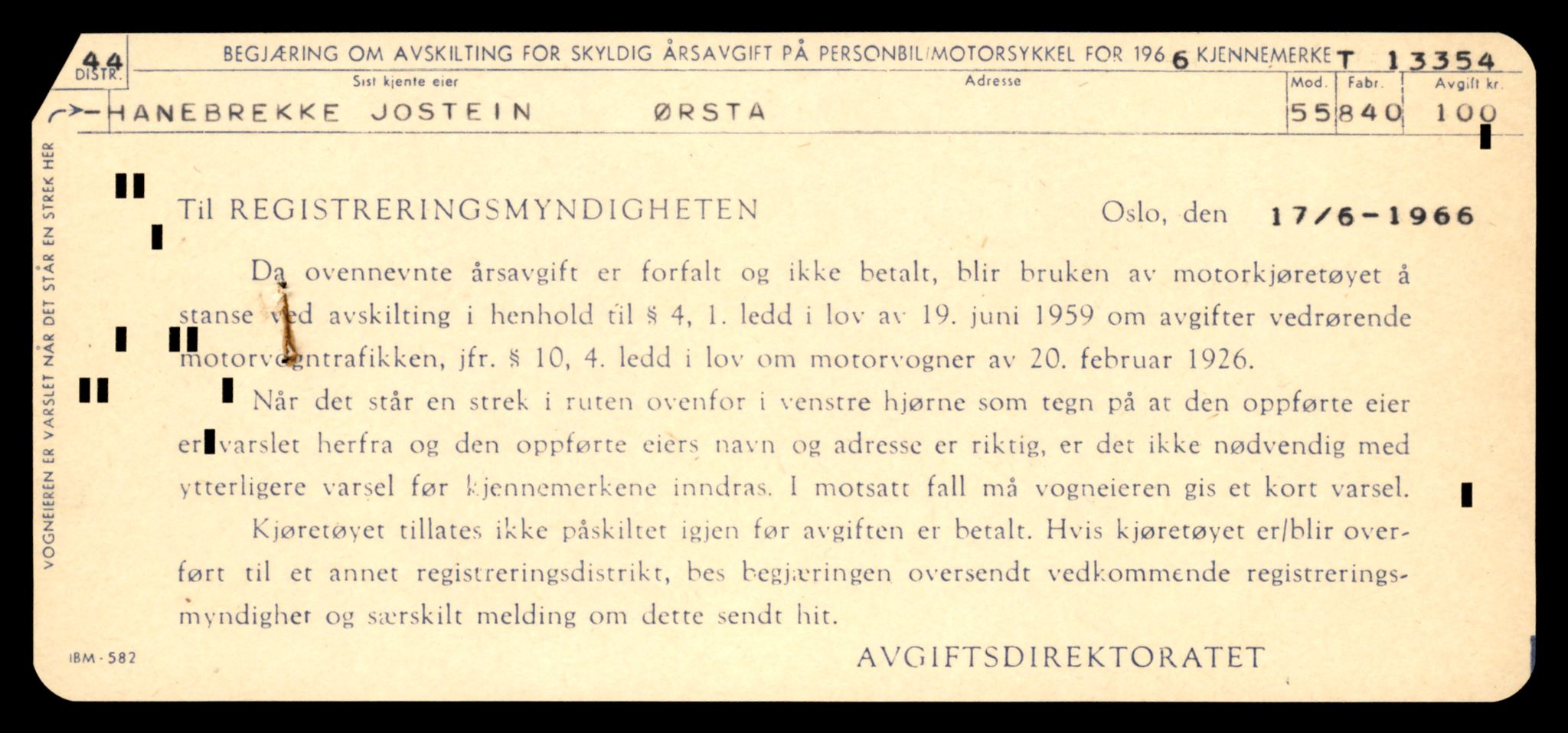 Møre og Romsdal vegkontor - Ålesund trafikkstasjon, AV/SAT-A-4099/F/Fe/L0038: Registreringskort for kjøretøy T 13180 - T 13360, 1927-1998, p. 2919