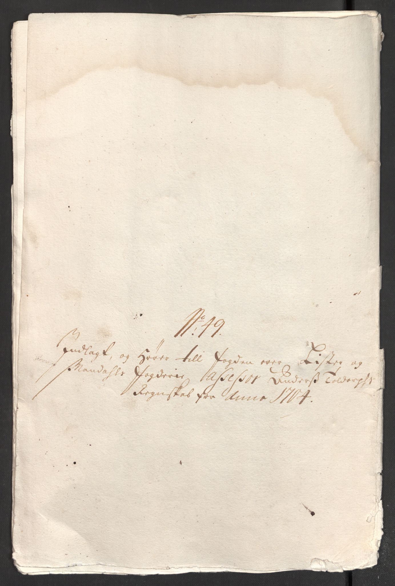 Rentekammeret inntil 1814, Reviderte regnskaper, Fogderegnskap, RA/EA-4092/R43/L2550: Fogderegnskap Lista og Mandal, 1703-1704, p. 422