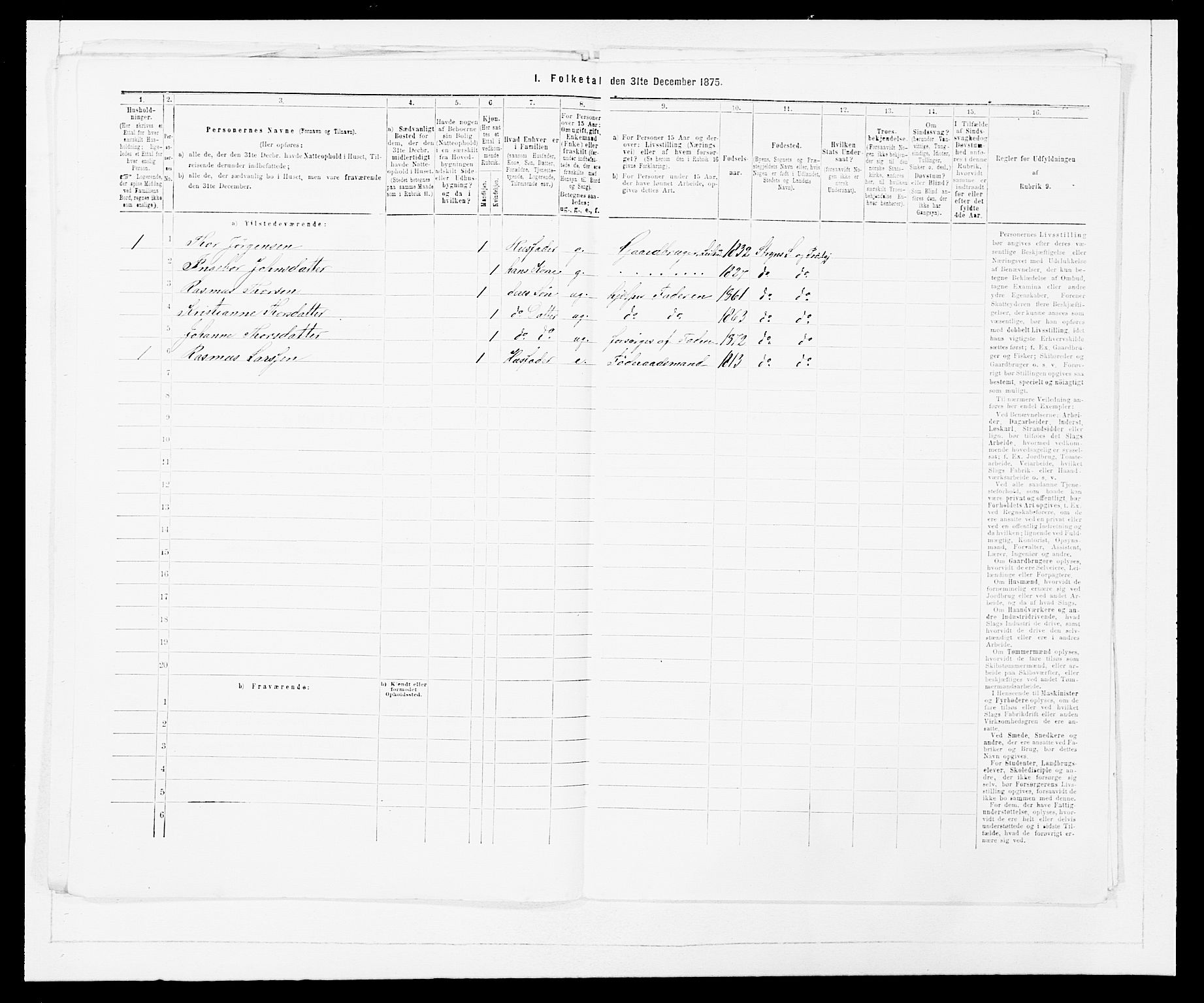 SAB, 1875 Census for 1448P Stryn, 1875, p. 538