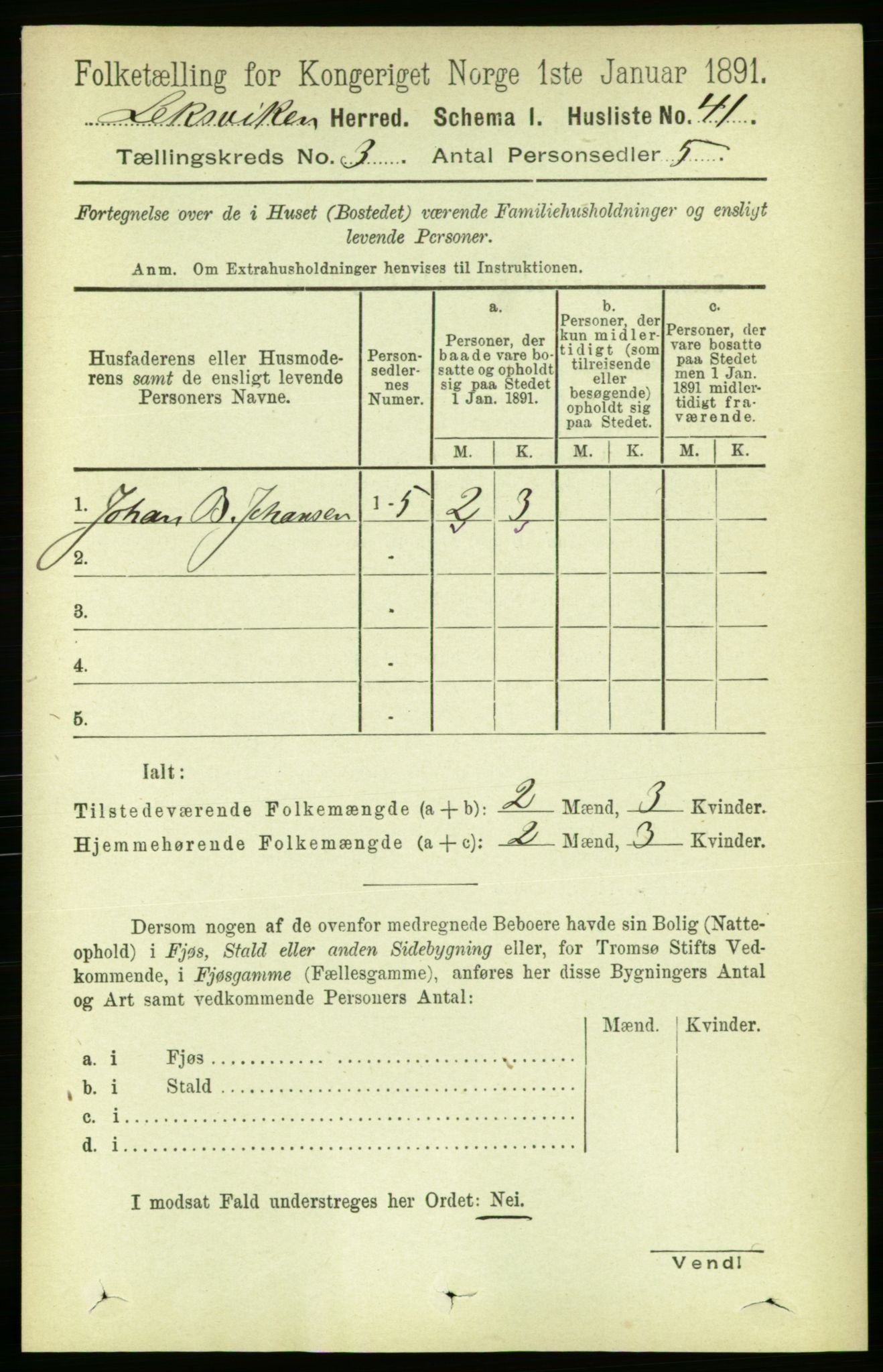 RA, 1891 census for 1718 Leksvik, 1891, p. 1132