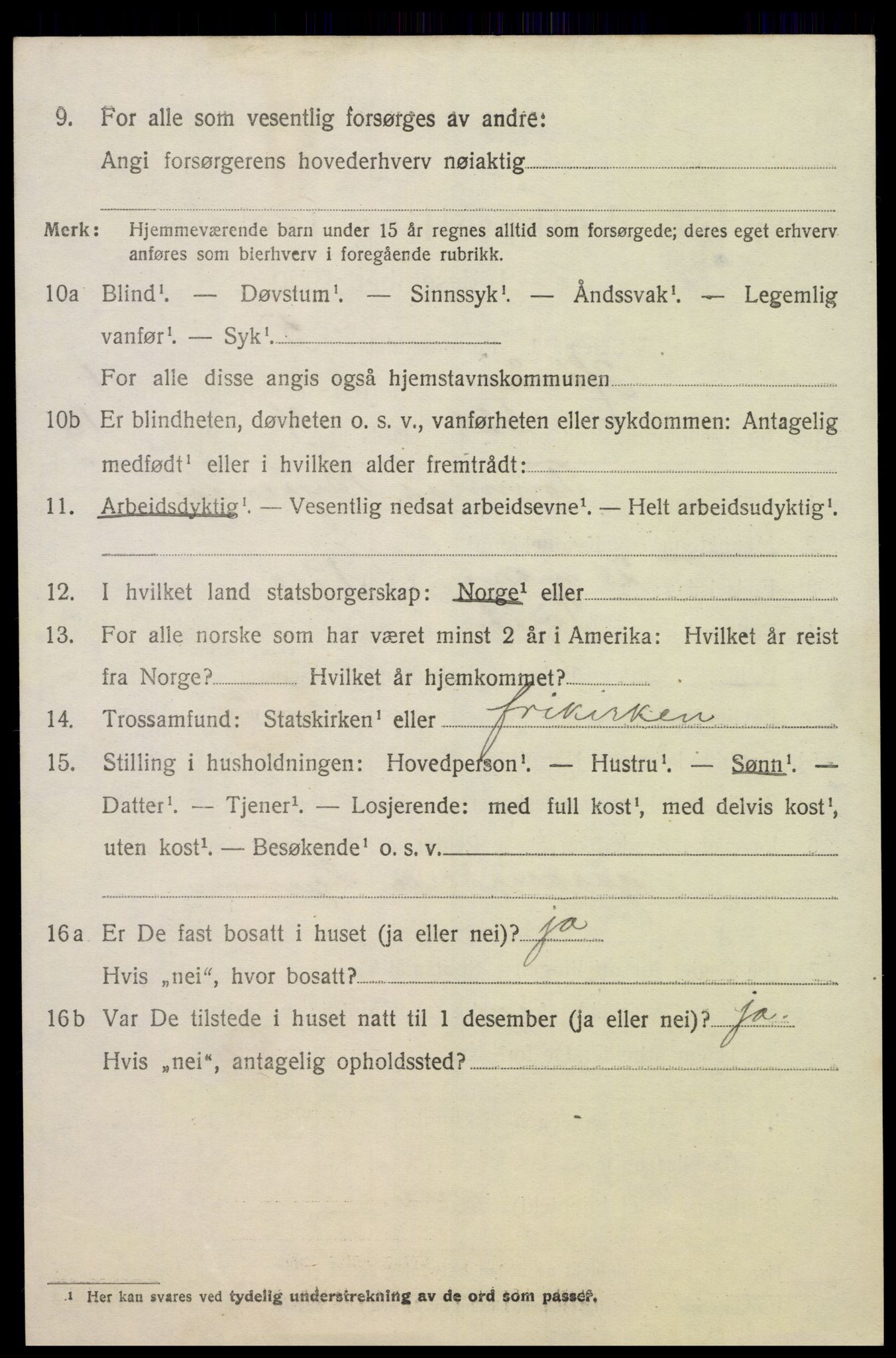 SAK, 1920 census for Høvåg, 1920, p. 1189