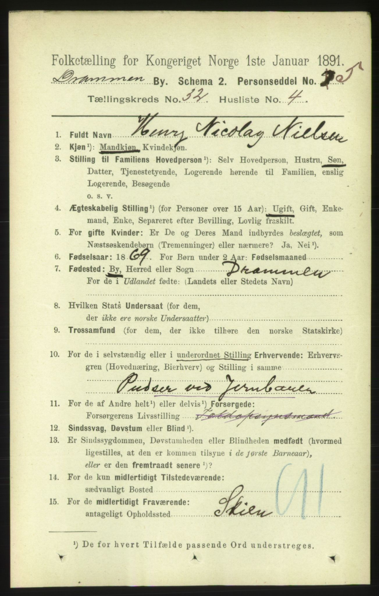 RA, 1891 census for 0602 Drammen, 1891, p. 19302