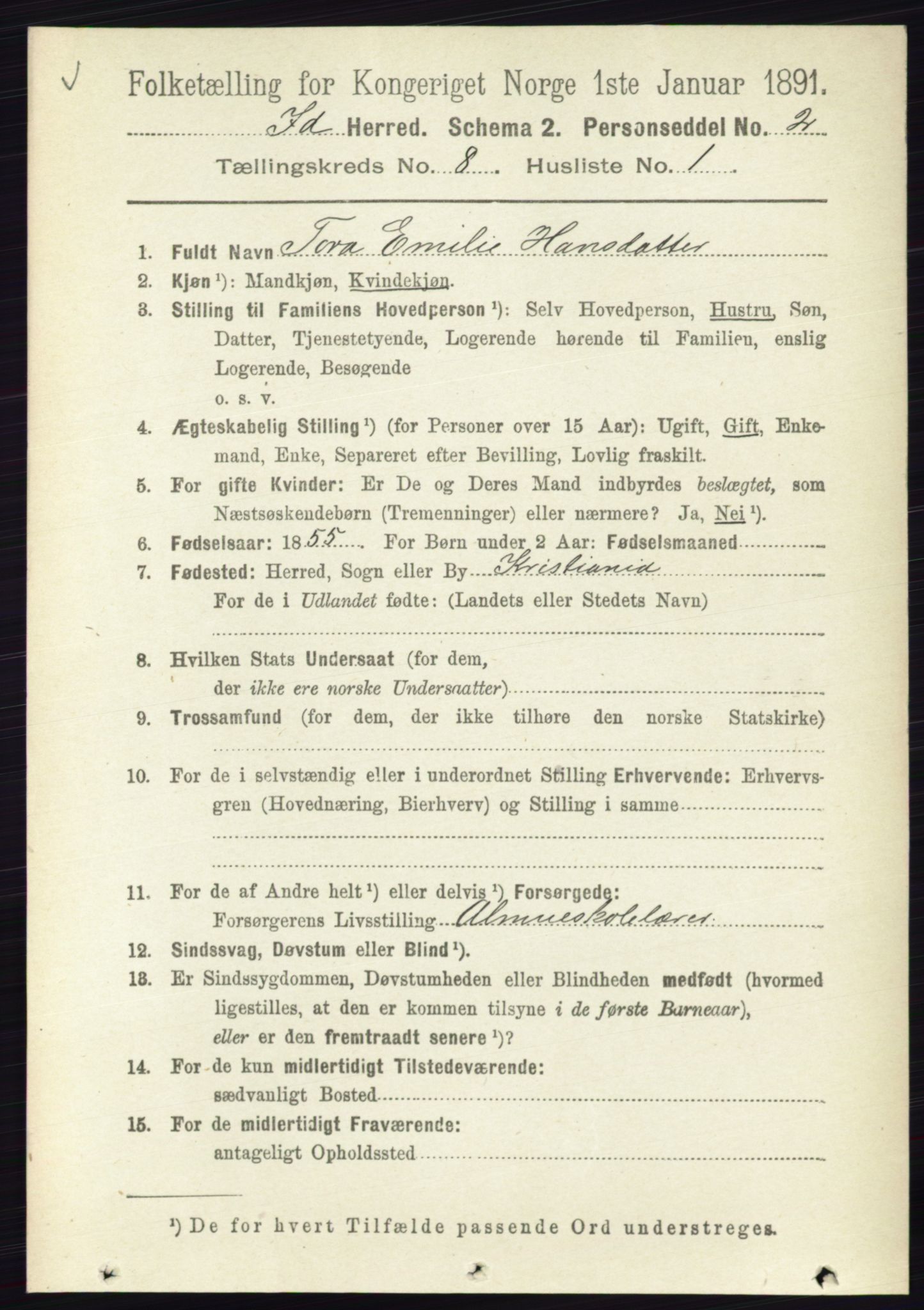 RA, 1891 census for 0117 Idd, 1891, p. 4754