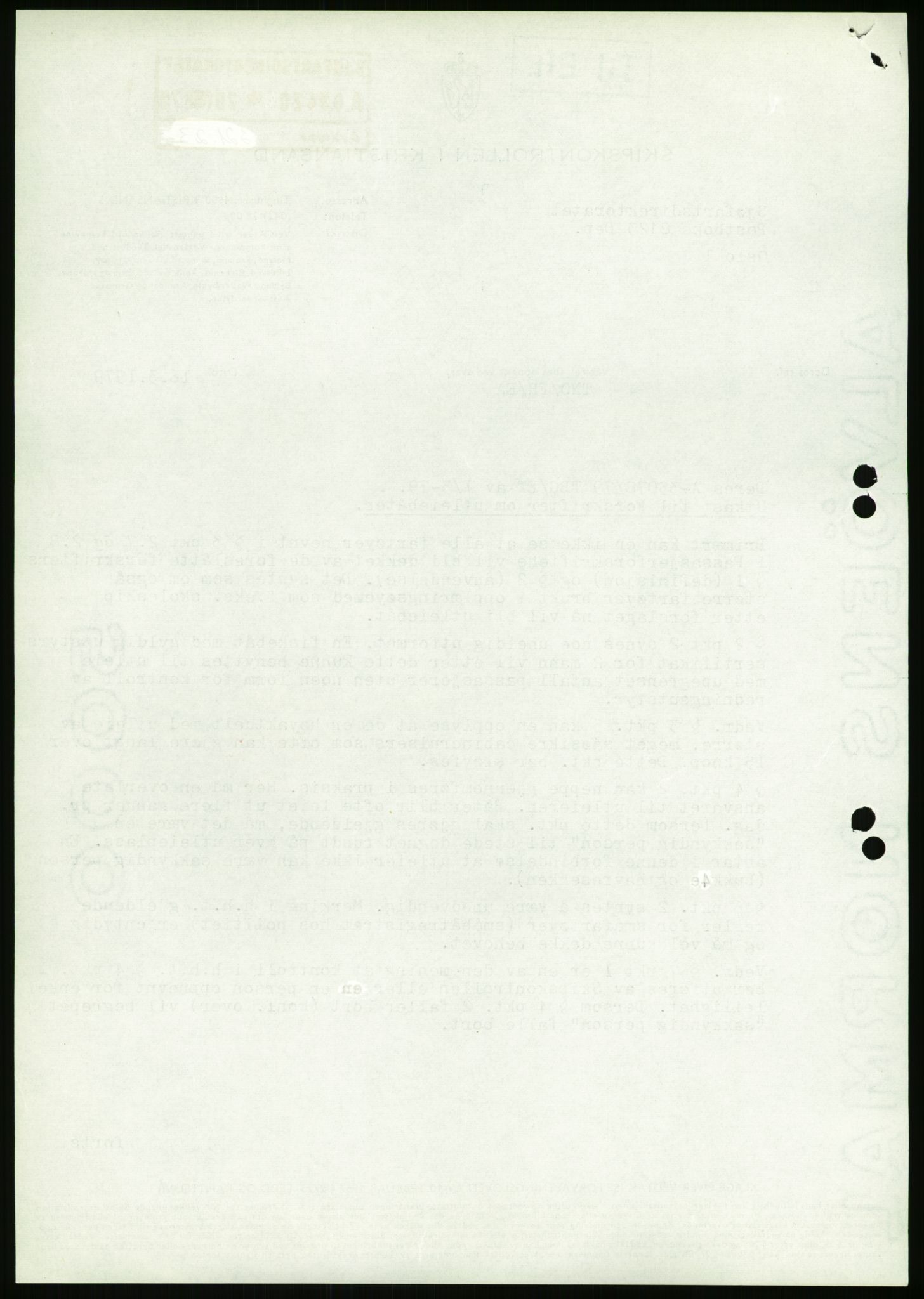 Sjøfartsdirektoratet med forløpere, generelt arkiv, AV/RA-S-1407/D/Du/Duc/L0642/0001: Skipskontrollen - Forskrifter / Forskrift om utleiebåter (2 mapper), 1978-1987, p. 336