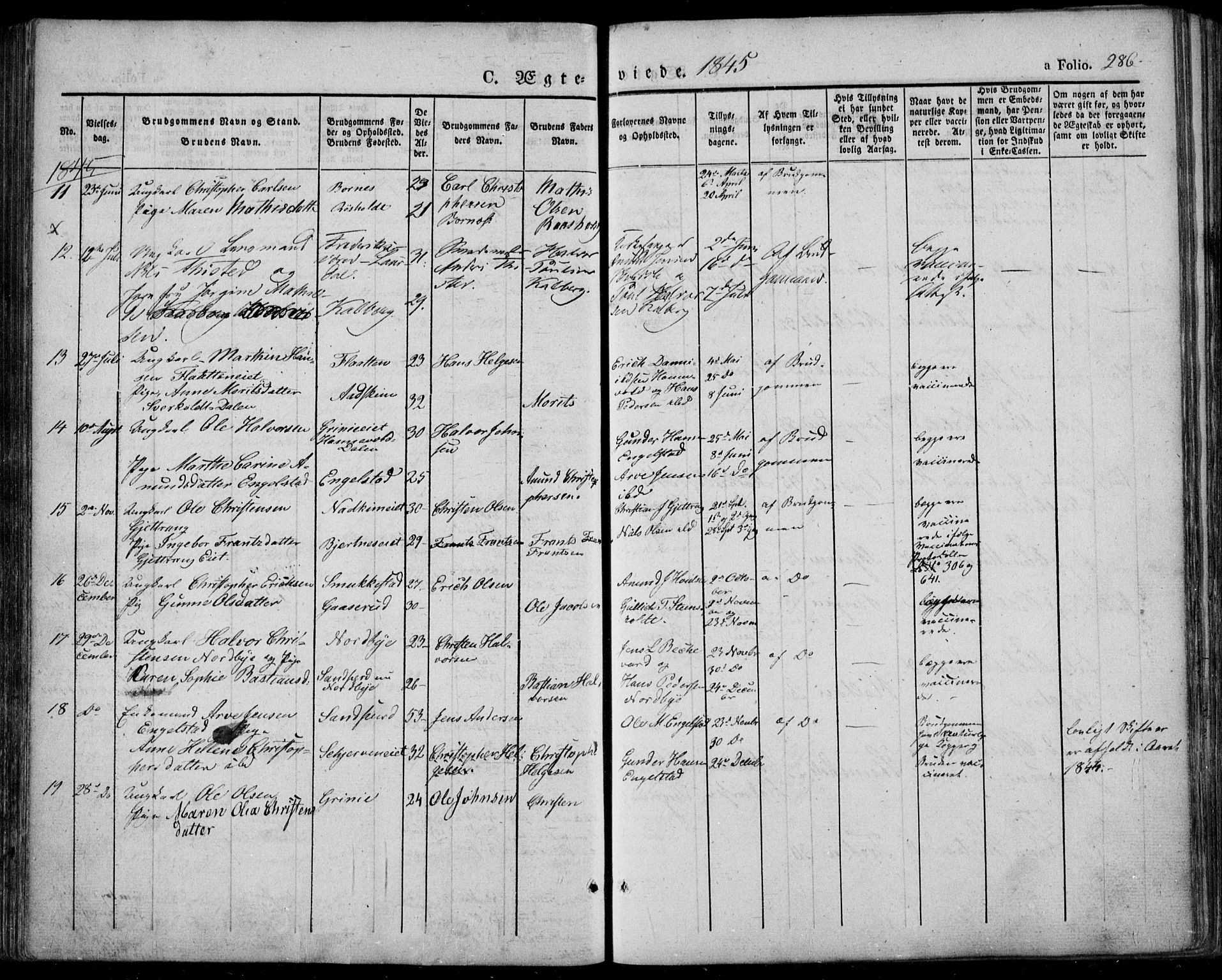 Lardal kirkebøker, SAKO/A-350/F/Fa/L0006: Parish register (official) no. I 6, 1835-1860, p. 286