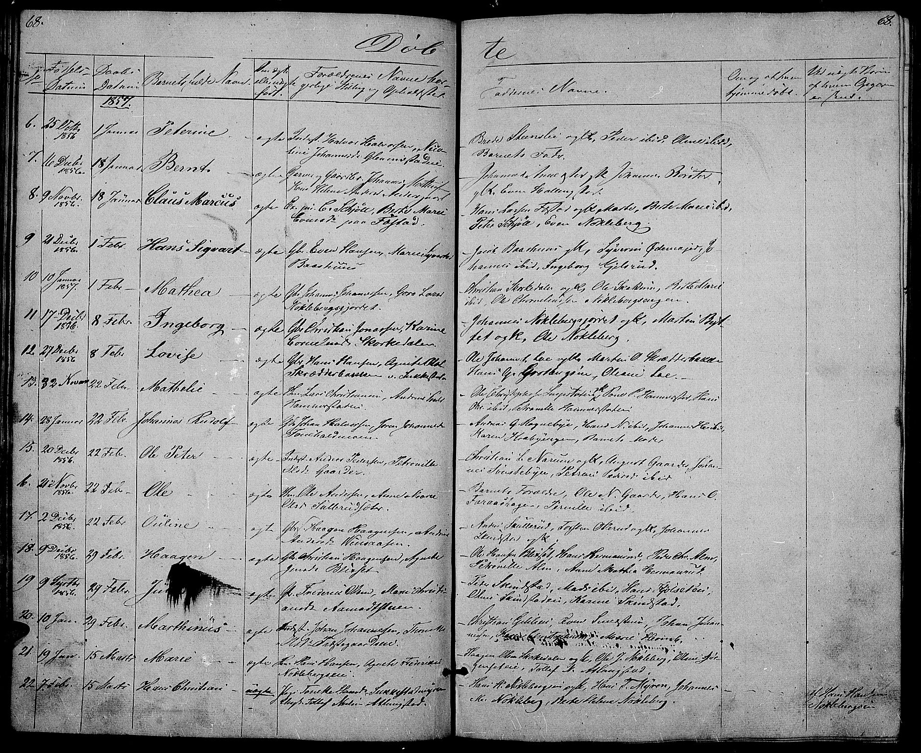 Østre Toten prestekontor, SAH/PREST-104/H/Ha/Hab/L0003: Parish register (copy) no. 3, 1848-1857, p. 68