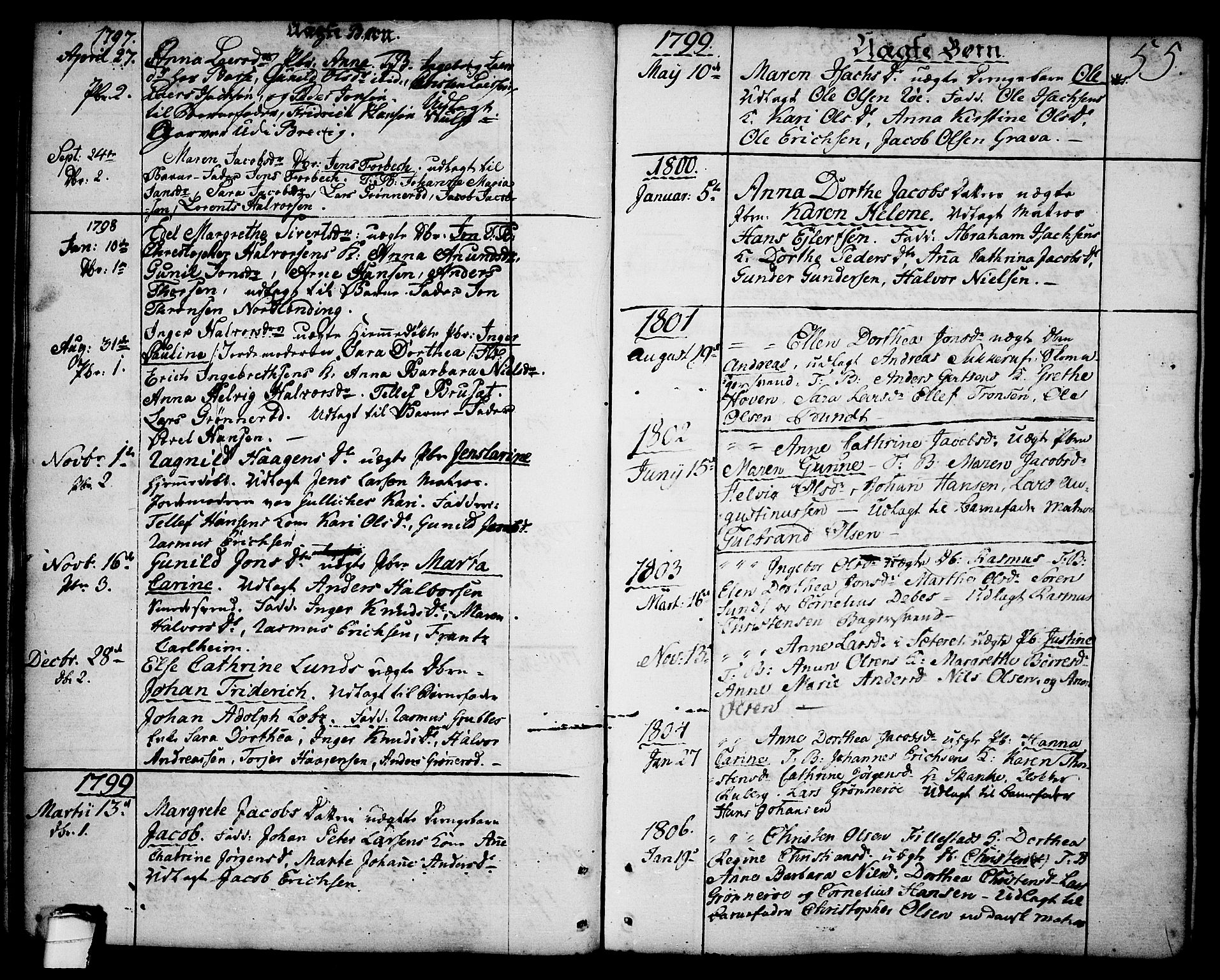 Brevik kirkebøker, SAKO/A-255/F/Fa/L0003: Parish register (official) no. 3, 1764-1814, p. 55