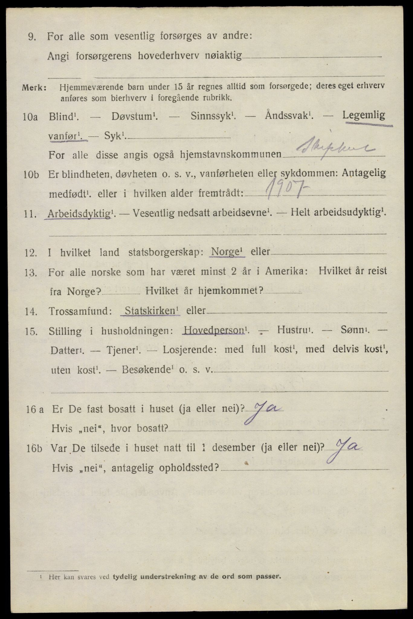 SAO, 1920 census for Skiptvet, 1920, p. 1848