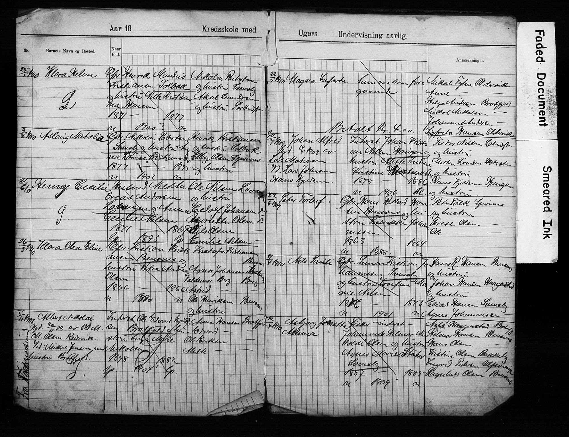 Lyngen sokneprestembete, AV/SATØ-S-1289/H/Ha/L0052/0001: Baptism register no. 52.1, 1895-1914