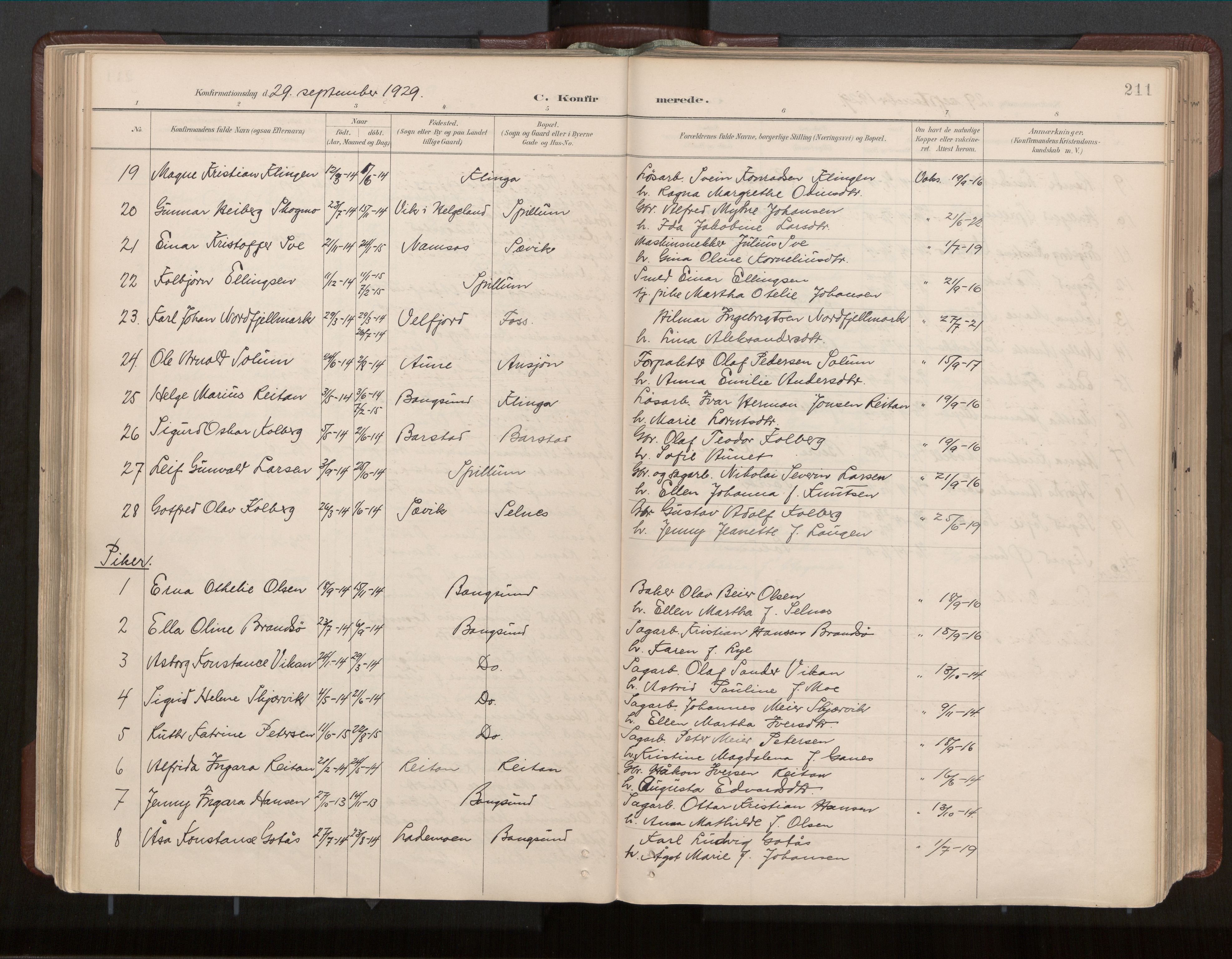 Ministerialprotokoller, klokkerbøker og fødselsregistre - Nord-Trøndelag, SAT/A-1458/770/L0589: Parish register (official) no. 770A03, 1887-1929, p. 211
