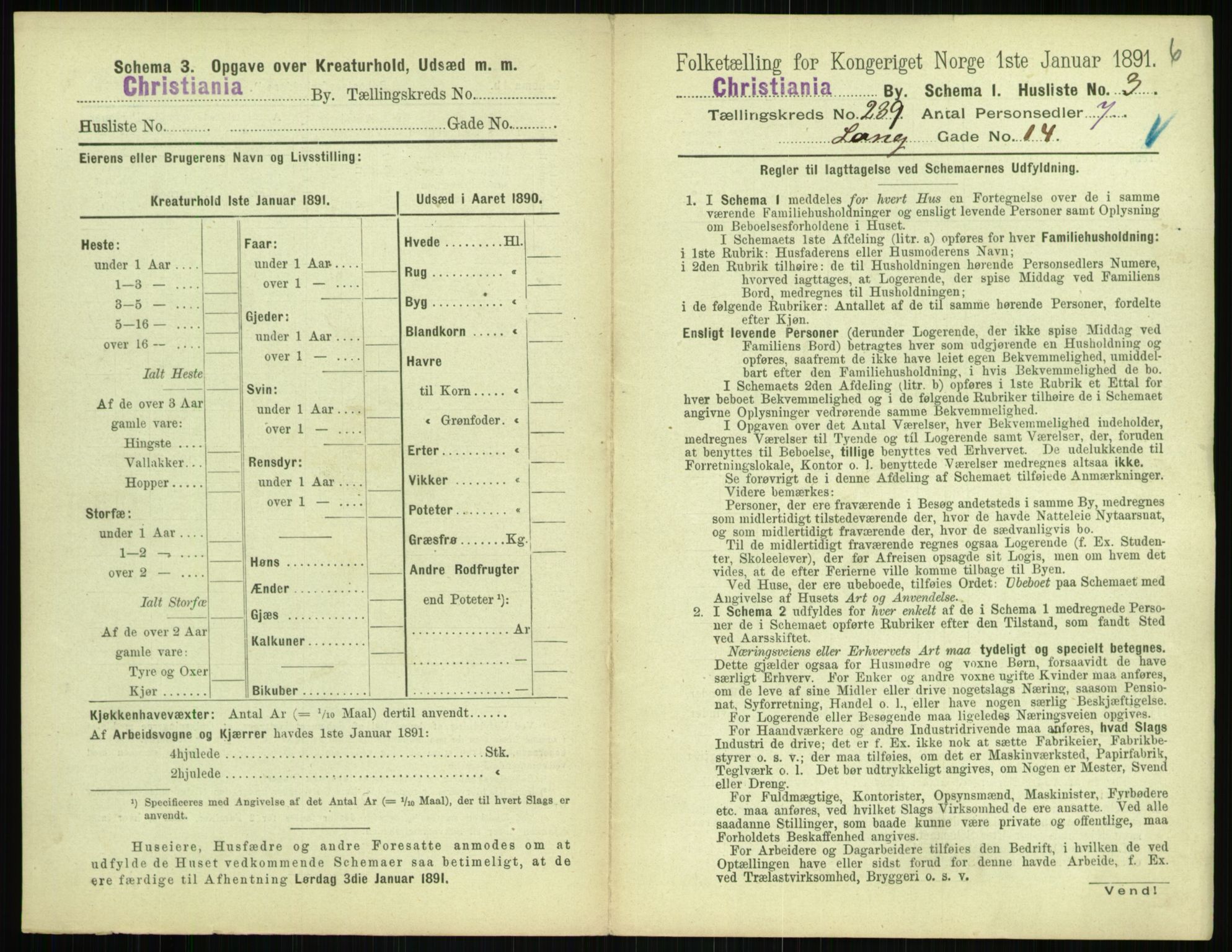 RA, 1891 census for 0301 Kristiania, 1891, p. 145269