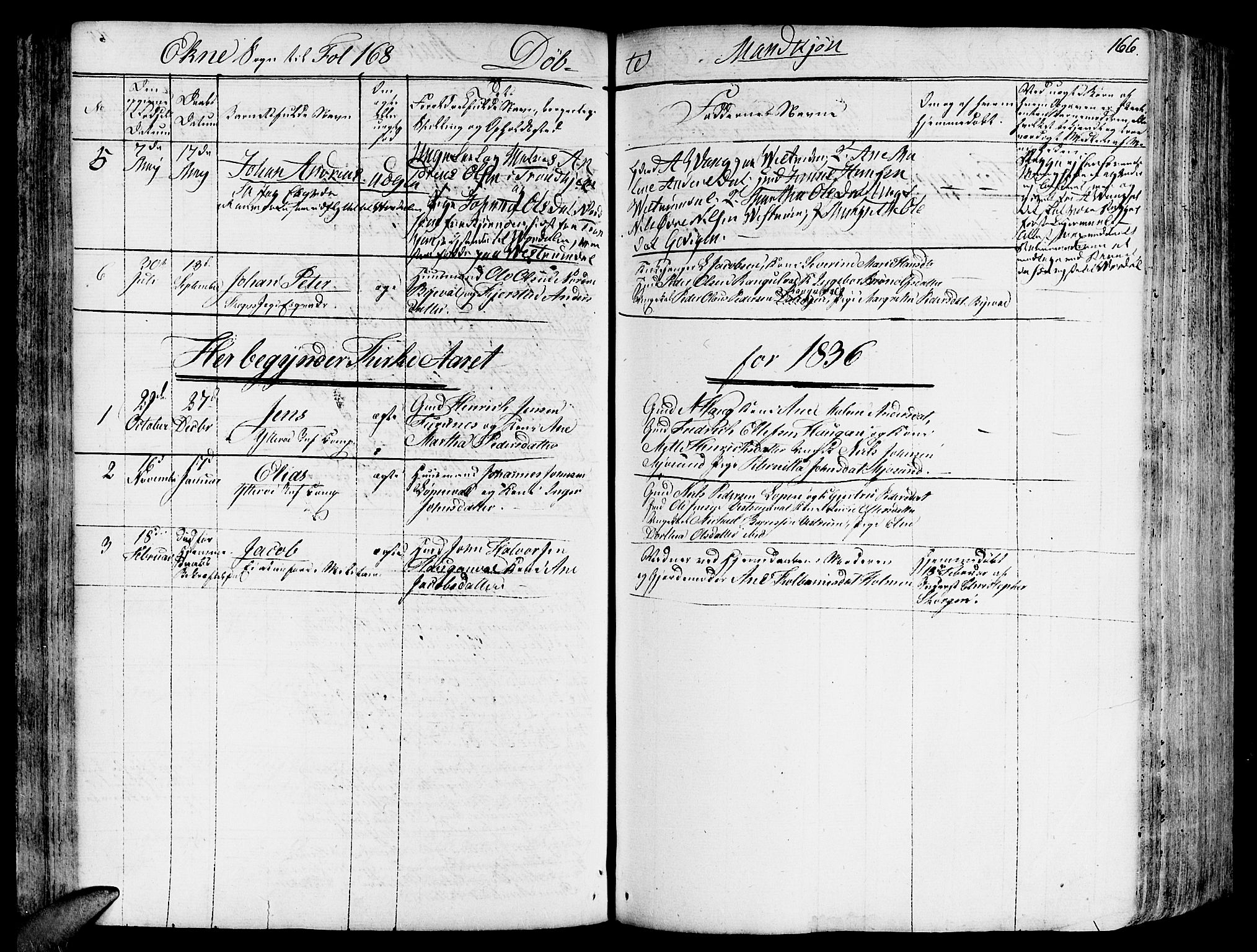Ministerialprotokoller, klokkerbøker og fødselsregistre - Nord-Trøndelag, SAT/A-1458/717/L0152: Parish register (official) no. 717A05 /2, 1828-1836, p. 166
