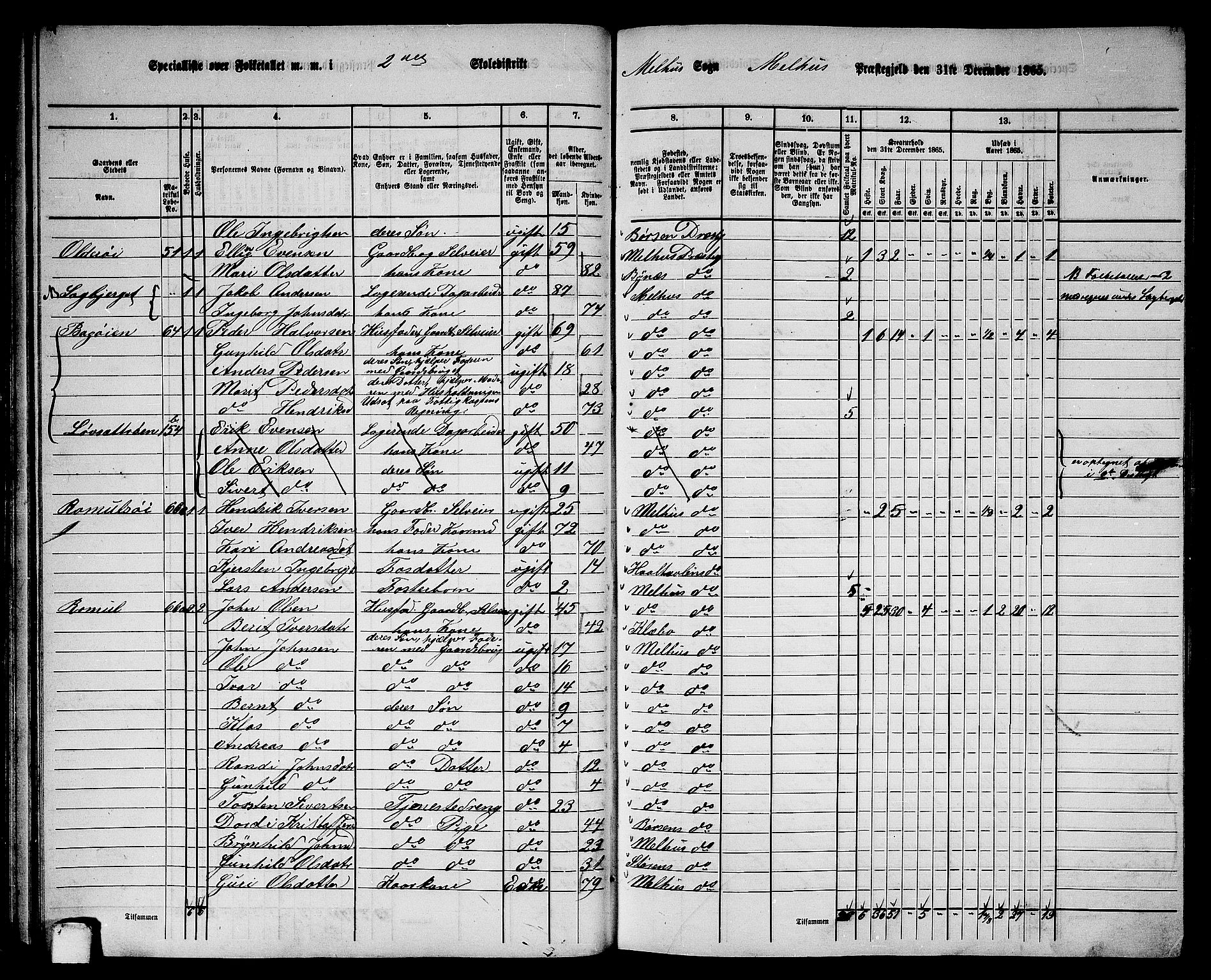 RA, 1865 census for Melhus, 1865, p. 53