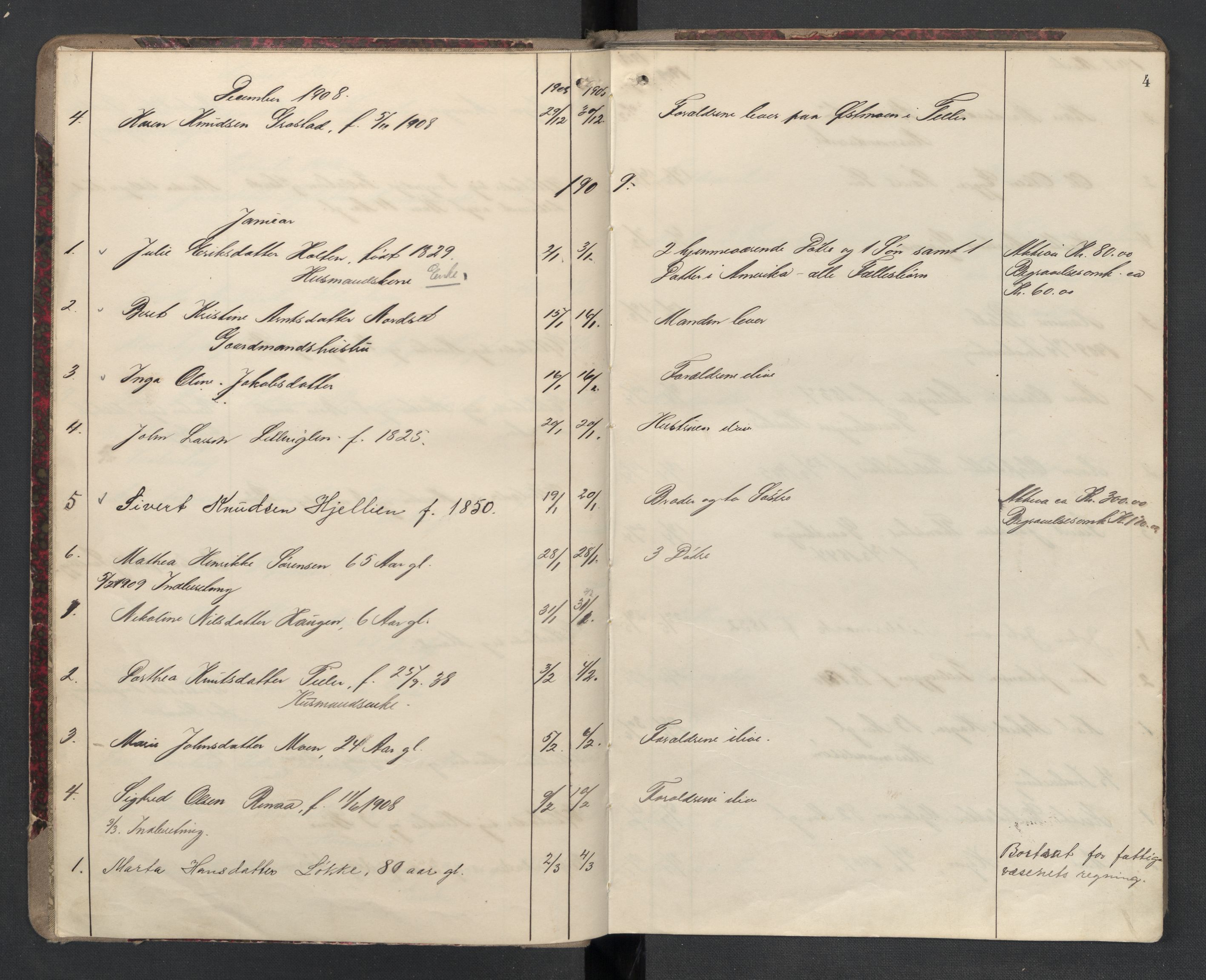 Klæbu lensmannskontor, AV/SAT-A-1059/1/02/L0001: 2.01.01 Anmeldte dødsfall, 1908-1924, p. 4