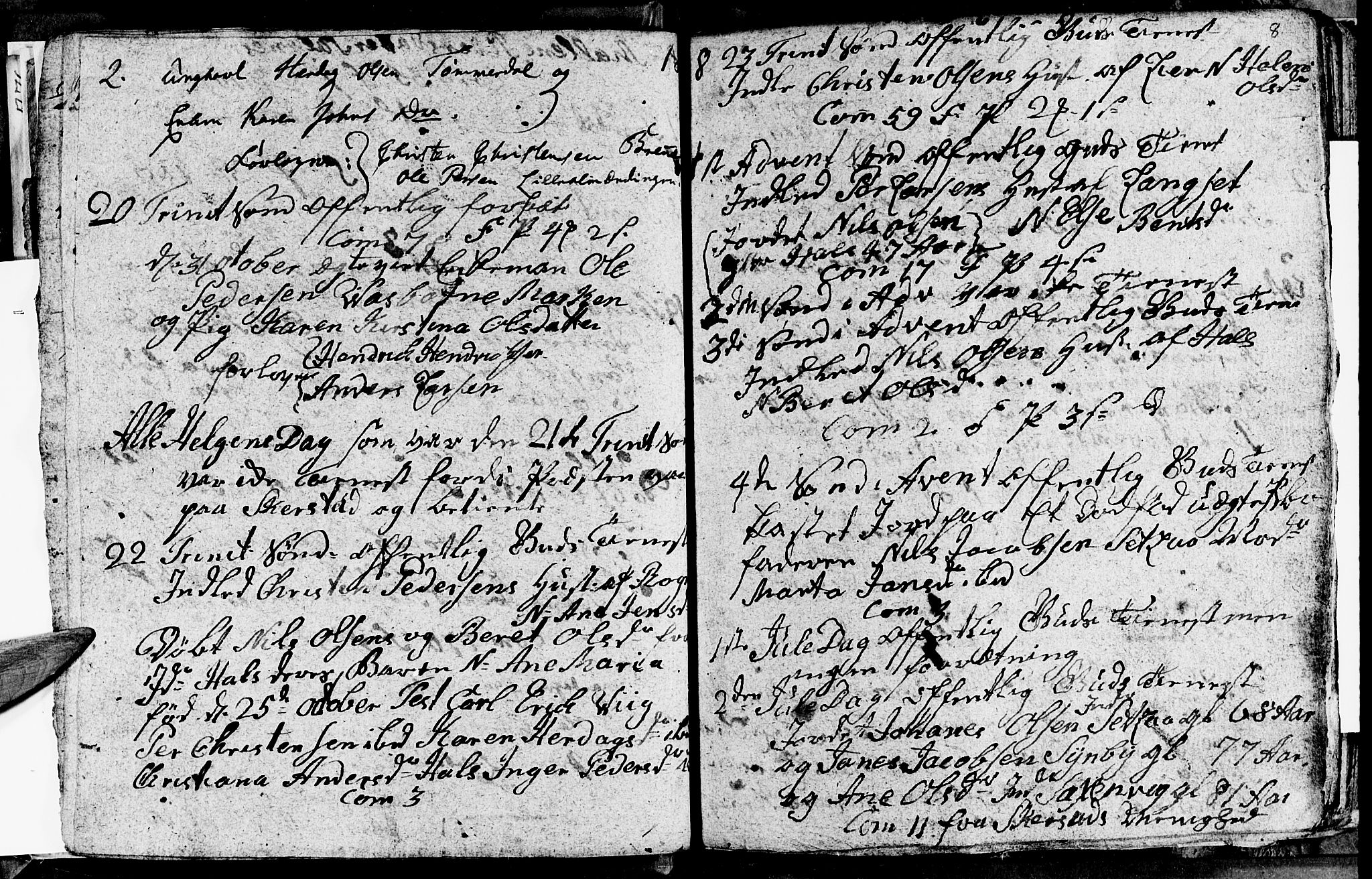 Ministerialprotokoller, klokkerbøker og fødselsregistre - Nordland, AV/SAT-A-1459/847/L0675: Parish register (copy) no. 847C03, 1808-1820, p. 8