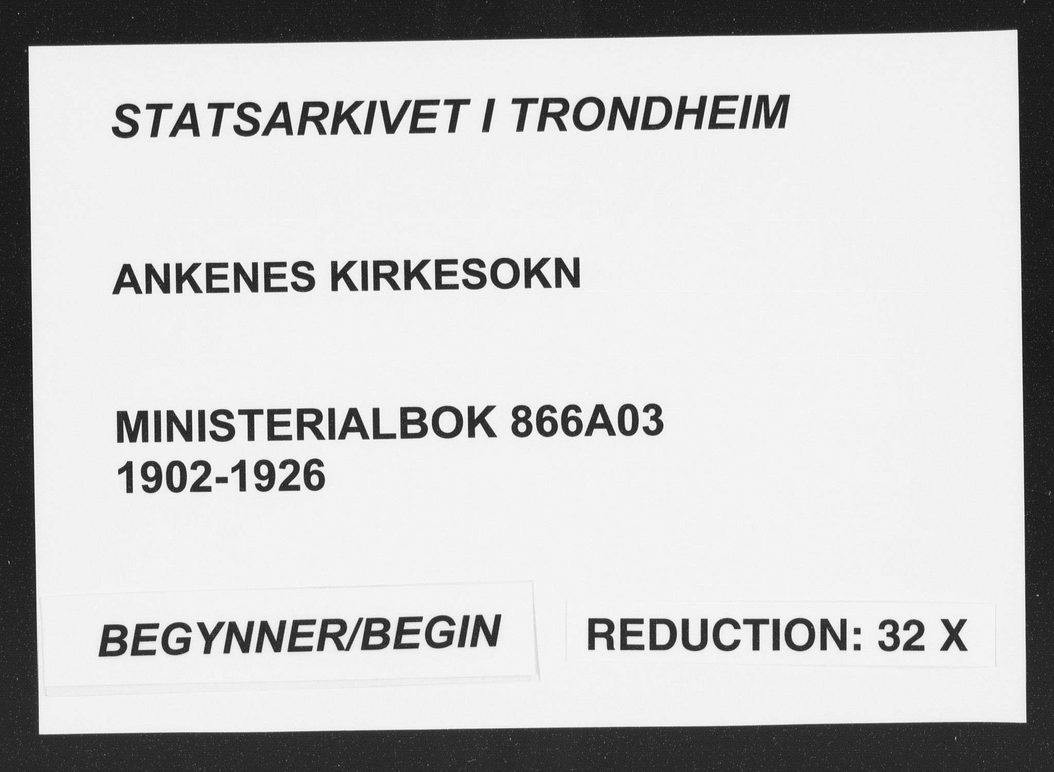 Ministerialprotokoller, klokkerbøker og fødselsregistre - Nordland, SAT/A-1459/866/L0940: Parish register (official) no. 866A03, 1902-1926