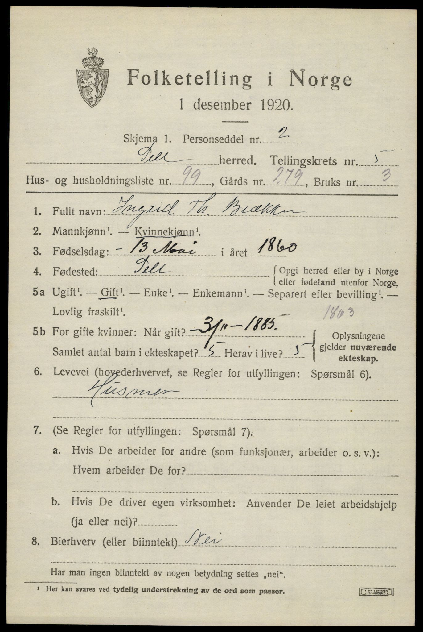 SAH, 1920 census for Sel, 1920, p. 5406