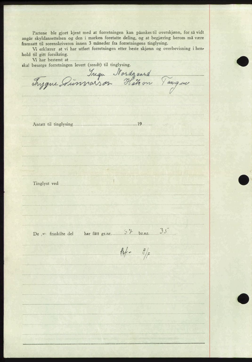 Idd og Marker sorenskriveri, AV/SAO-A-10283/G/Gb/Gbb/L0012: Mortgage book no. A12, 1949-1949, Diary no: : 1374/1949