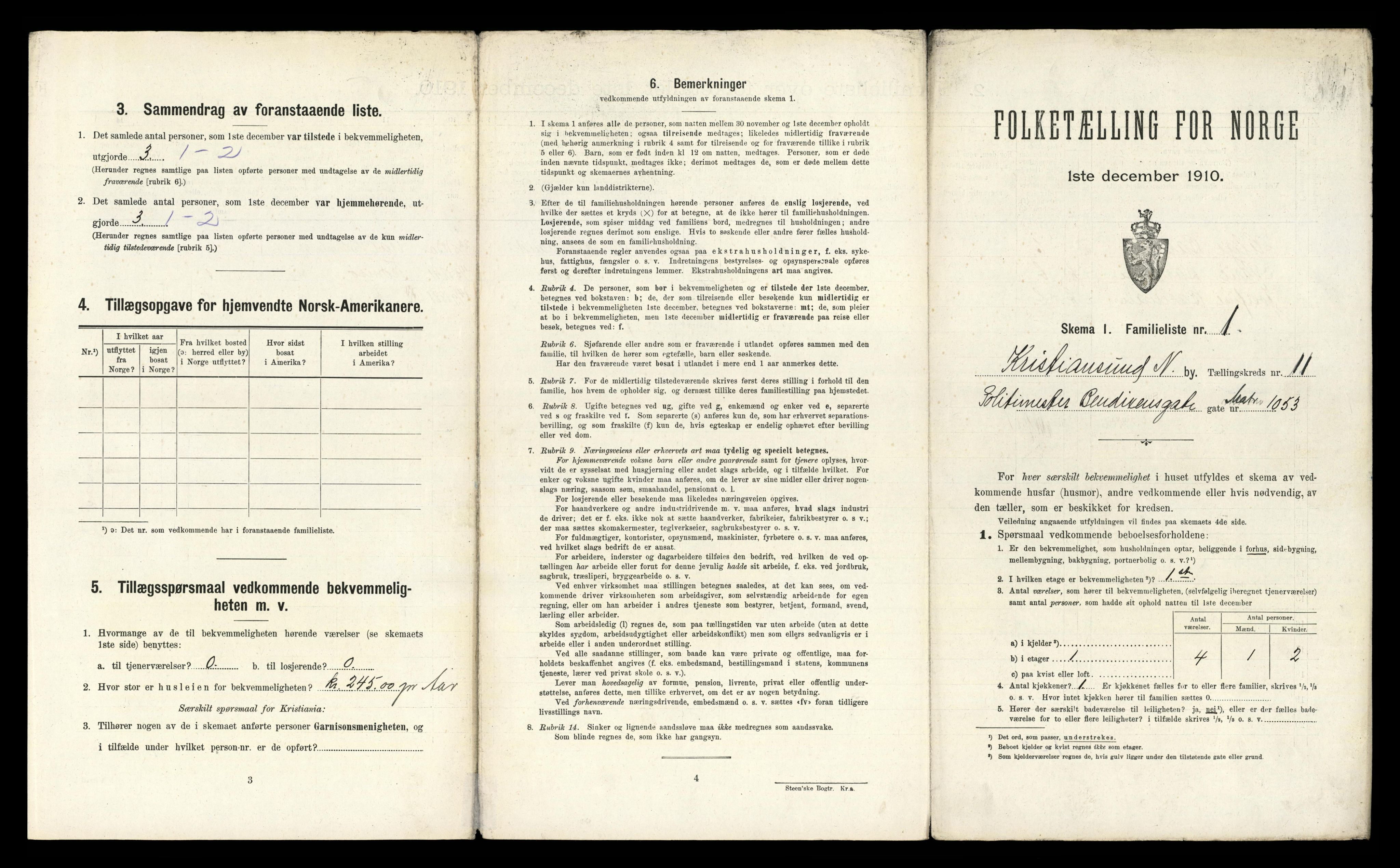 RA, 1910 census for Kristiansund, 1910, p. 3121