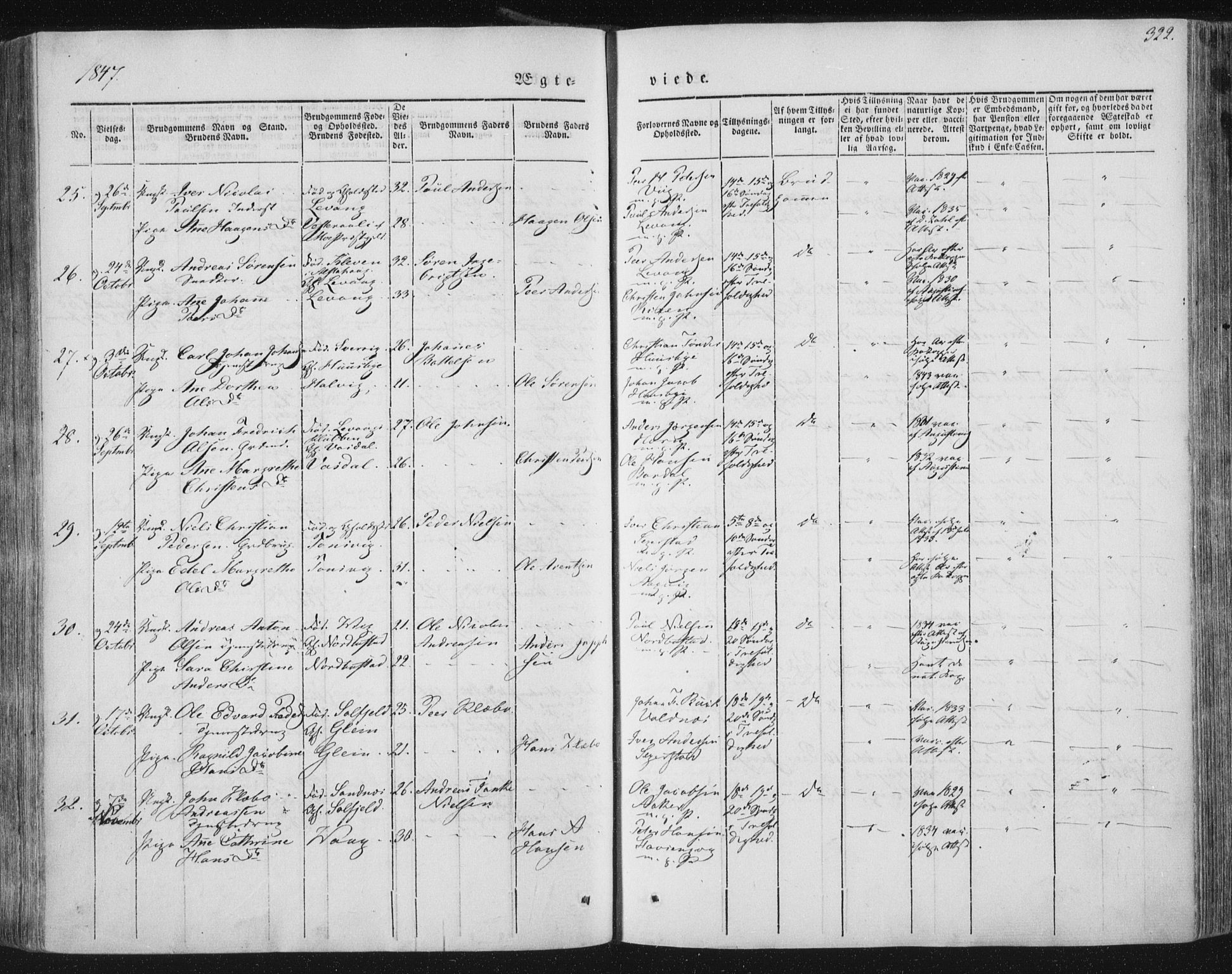 Ministerialprotokoller, klokkerbøker og fødselsregistre - Nordland, AV/SAT-A-1459/838/L0549: Parish register (official) no. 838A07, 1840-1854, p. 322