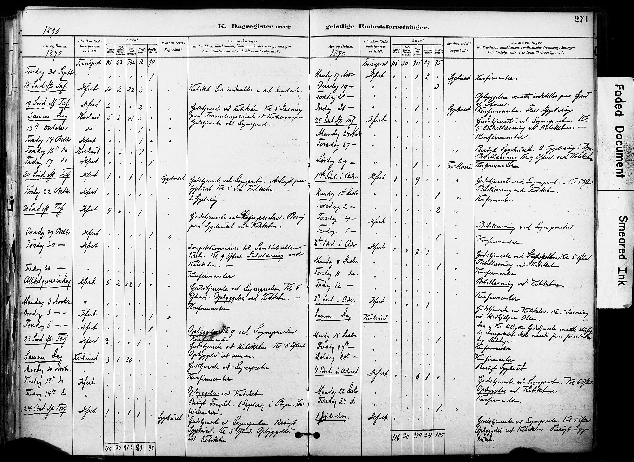 Hammerfest sokneprestkontor, AV/SATØ-S-1347/H/Ha/L0009.kirke: Parish register (official) no. 9, 1889-1897, p. 271