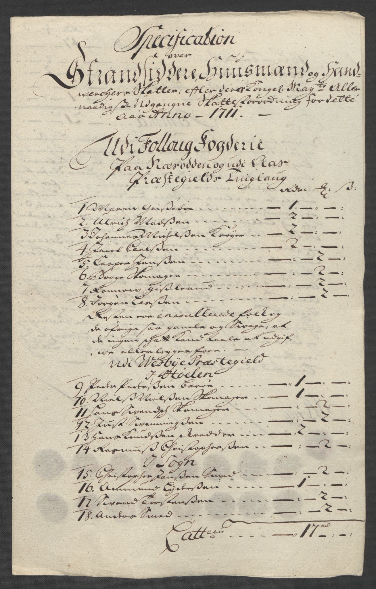 Rentekammeret inntil 1814, Reviderte regnskaper, Fogderegnskap, AV/RA-EA-4092/R10/L0448: Fogderegnskap Aker og Follo, 1710-1711, p. 223