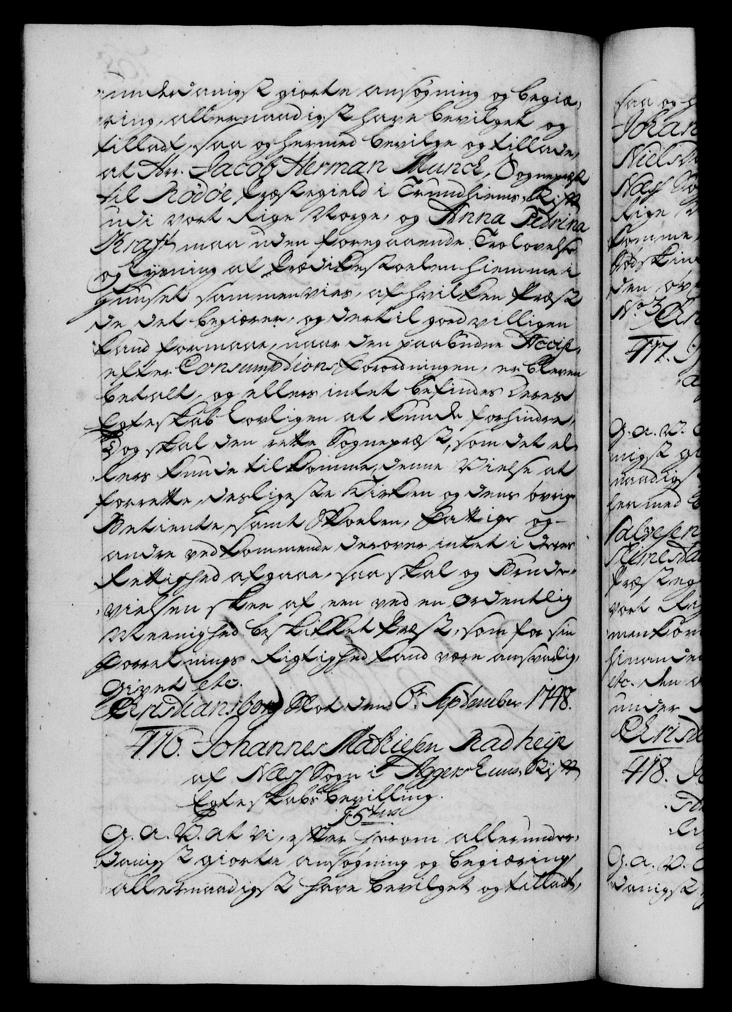 Danske Kanselli 1572-1799, AV/RA-EA-3023/F/Fc/Fca/Fcaa/L0035: Norske registre, 1746-1748, p. 768b