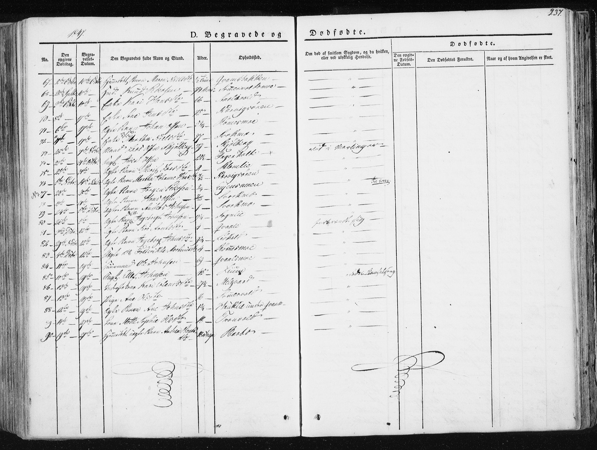 Ministerialprotokoller, klokkerbøker og fødselsregistre - Sør-Trøndelag, AV/SAT-A-1456/668/L0805: Parish register (official) no. 668A05, 1840-1853, p. 237