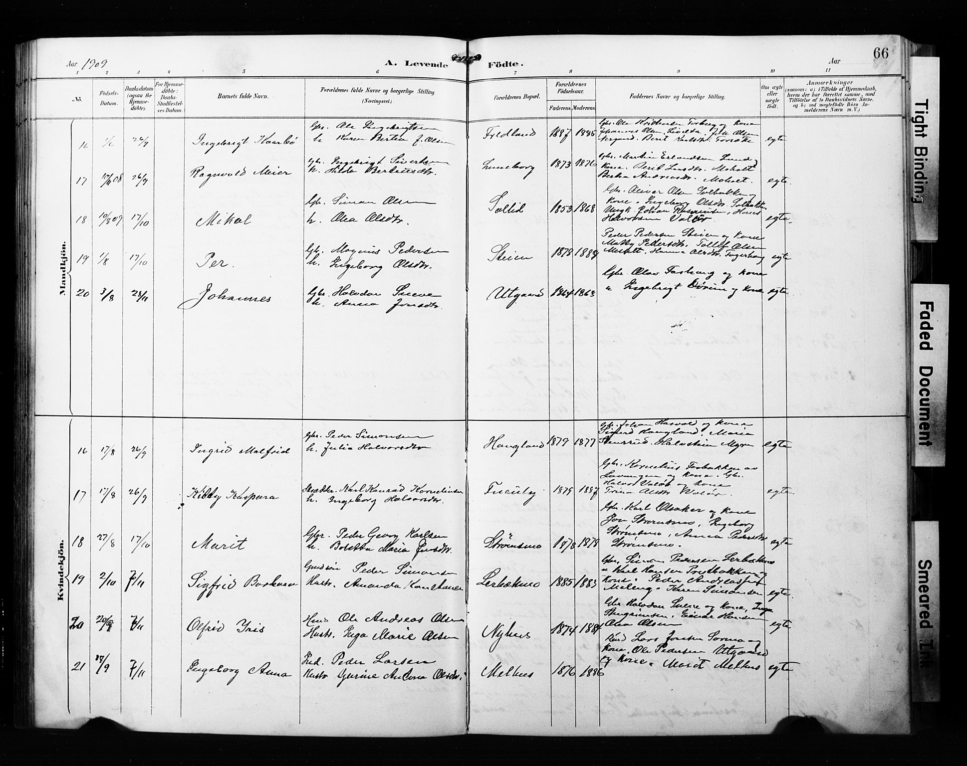 Målselv sokneprestembete, AV/SATØ-S-1311/G/Ga/Gab/L0008klokker: Parish register (copy) no. 8, 1895-1913, p. 66
