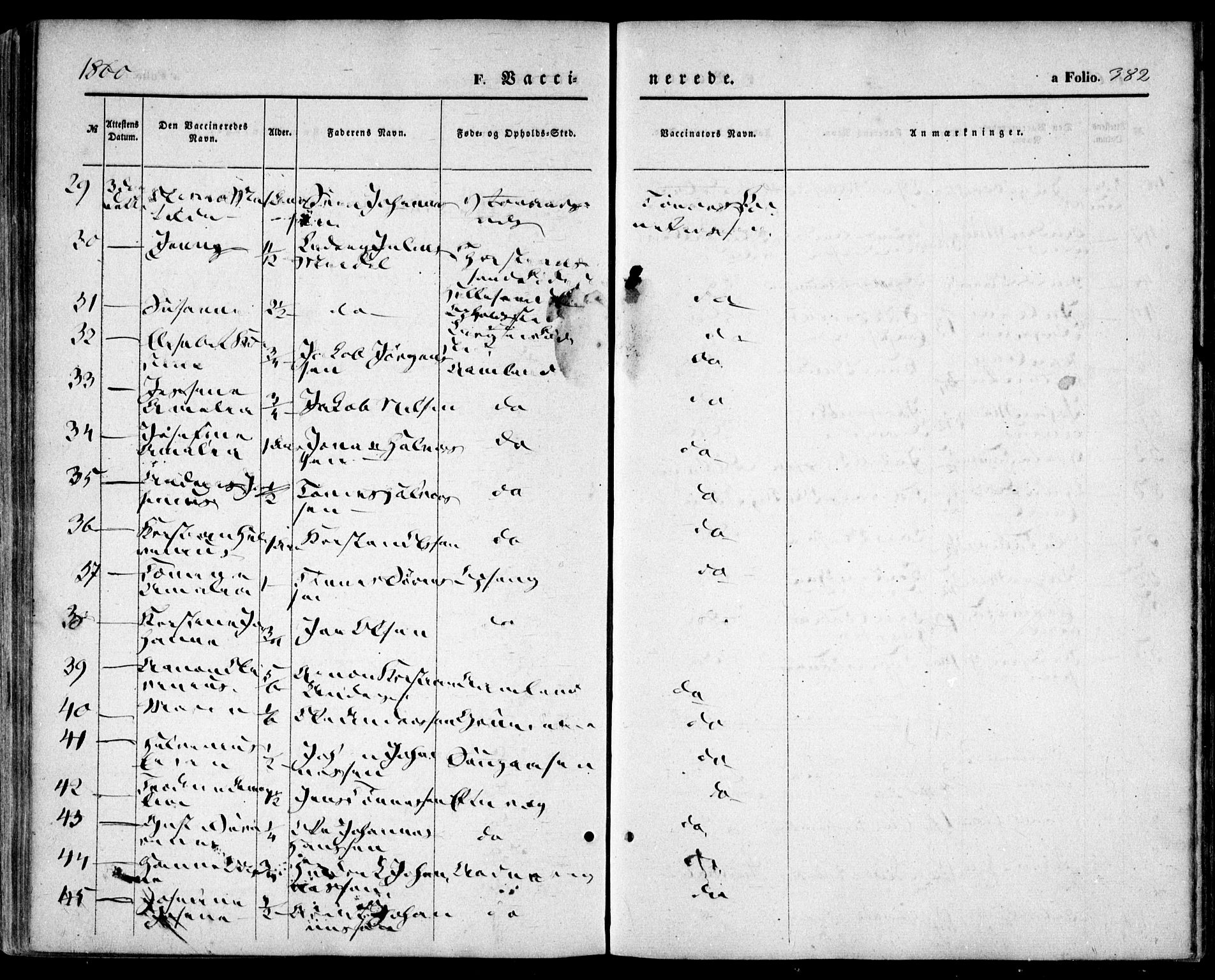 Høvåg sokneprestkontor, SAK/1111-0025/F/Fa/L0004: Parish register (official) no. A 4, 1859-1877, p. 382