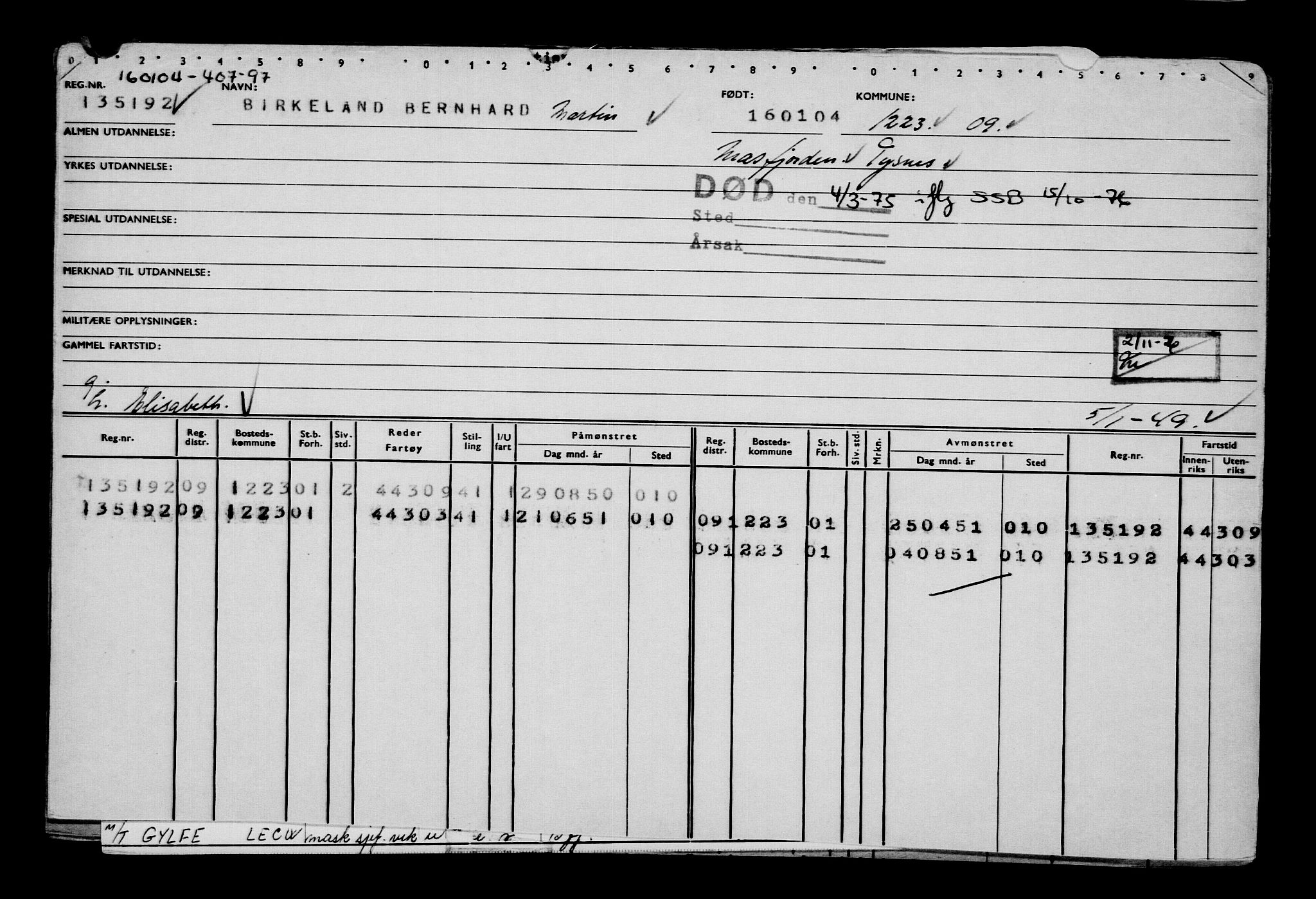 Direktoratet for sjømenn, AV/RA-S-3545/G/Gb/L0052: Hovedkort, 1904, p. 165