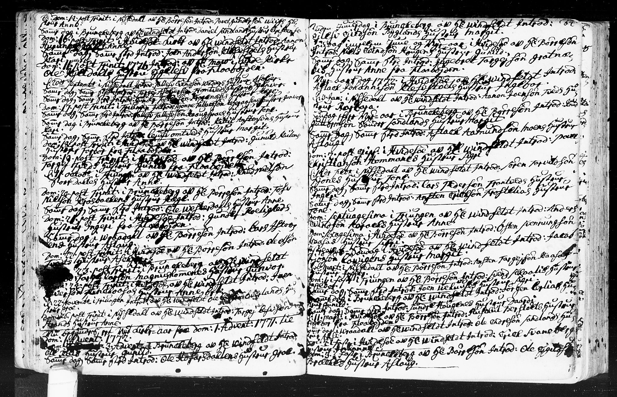 Kviteseid kirkebøker, SAKO/A-276/F/Fa/L0001: Parish register (official) no. I 1, 1754-1773, p. 63-64