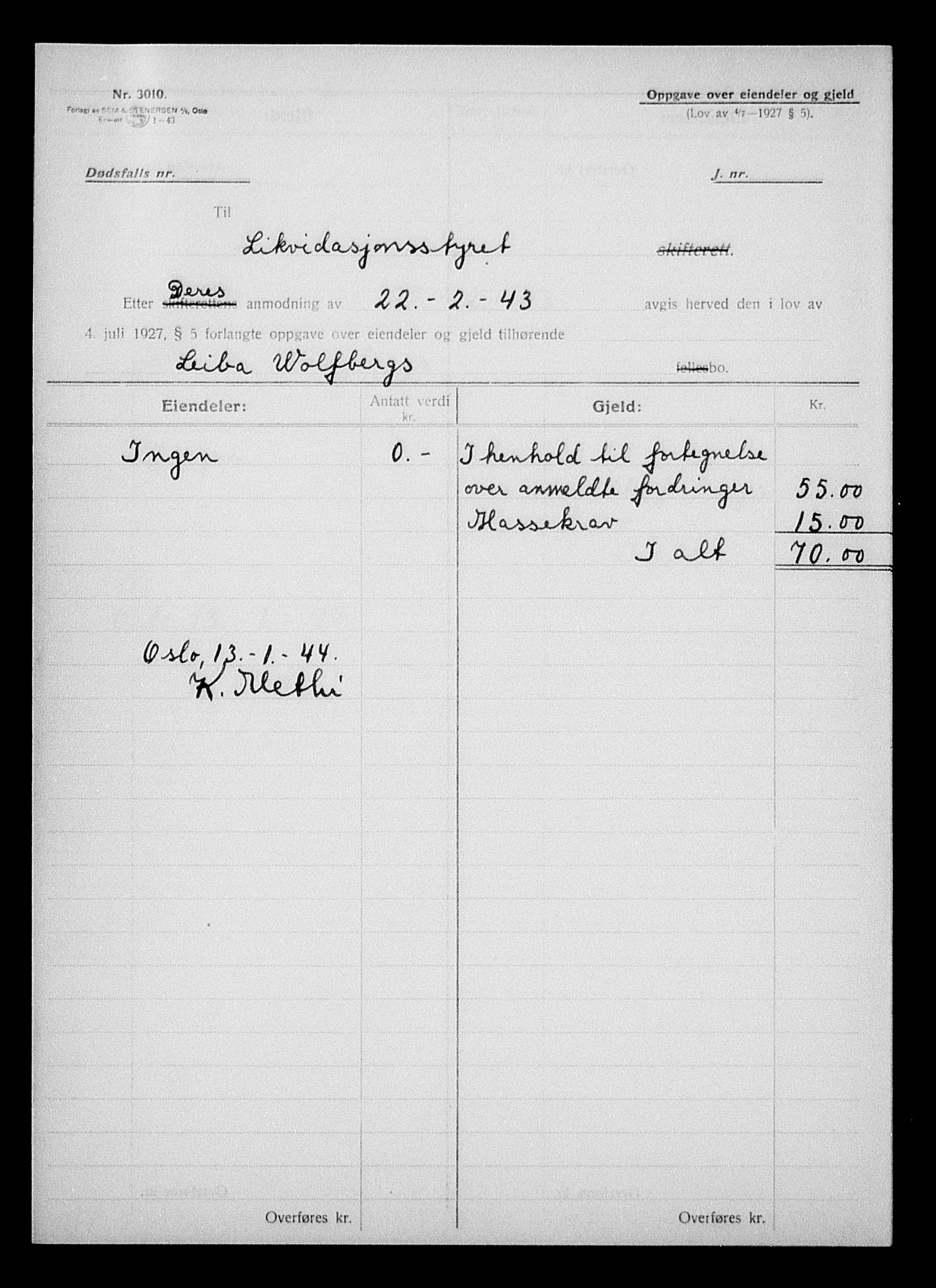 Justisdepartementet, Tilbakeføringskontoret for inndratte formuer, AV/RA-S-1564/H/Hc/Hcc/L0986: --, 1945-1947, p. 500