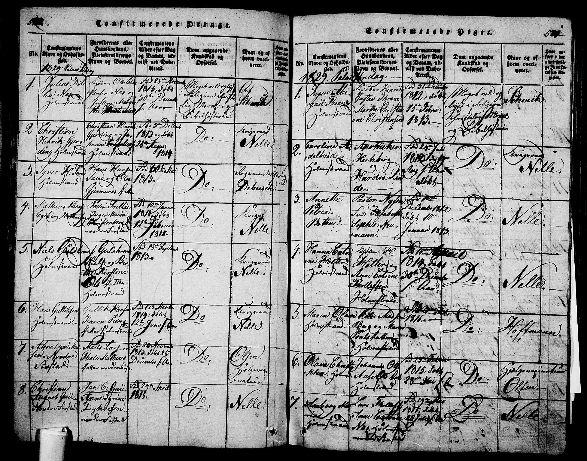 Holmestrand kirkebøker, AV/SAKO-A-346/G/Ga/L0001: Parish register (copy) no. 1, 1814-1848, p. 520-521