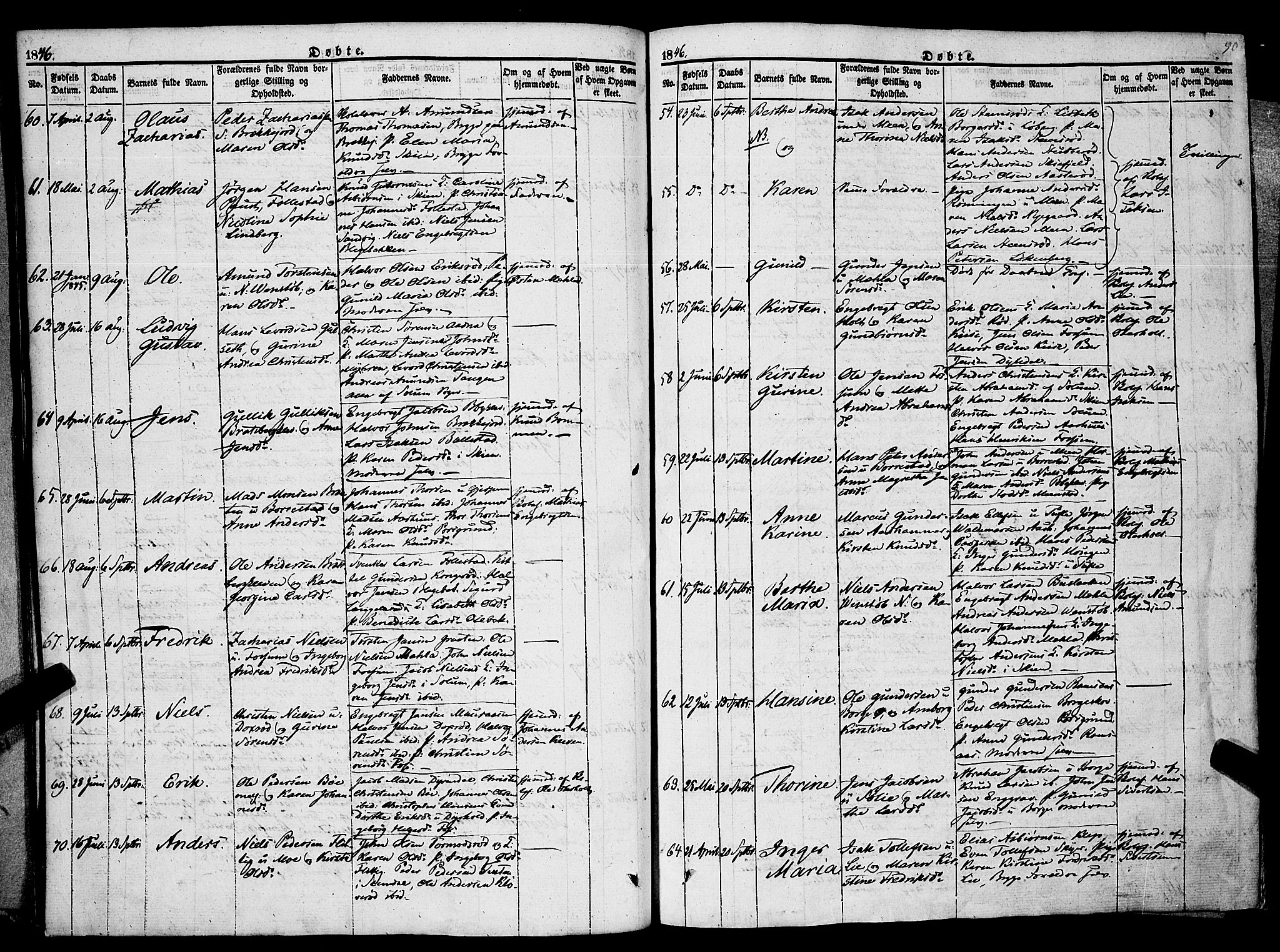 Gjerpen kirkebøker, SAKO/A-265/F/Fa/L0007a: Parish register (official) no. I 7A, 1834-1857, p. 90