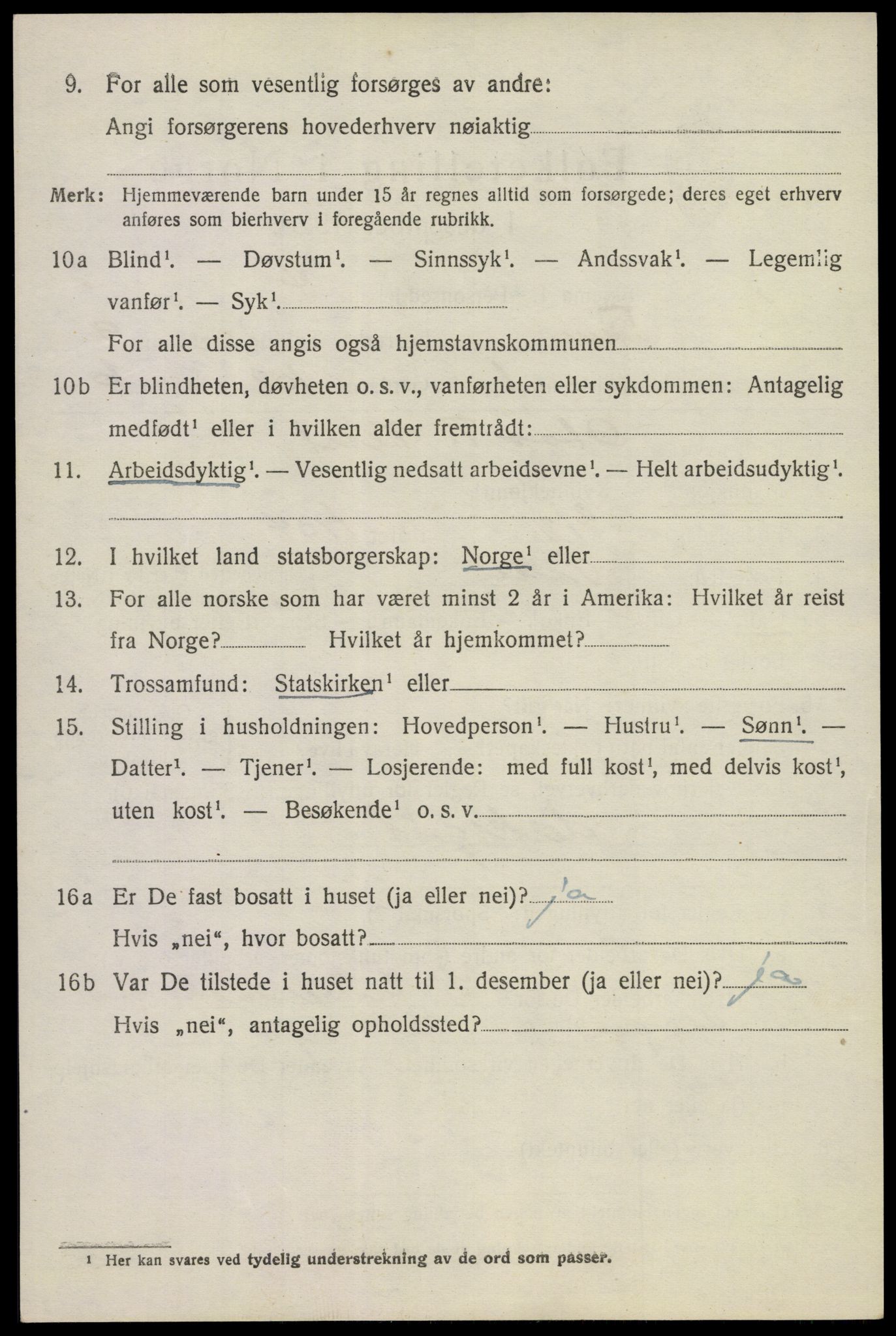 SAKO, 1920 census for Tinn, 1920, p. 5955