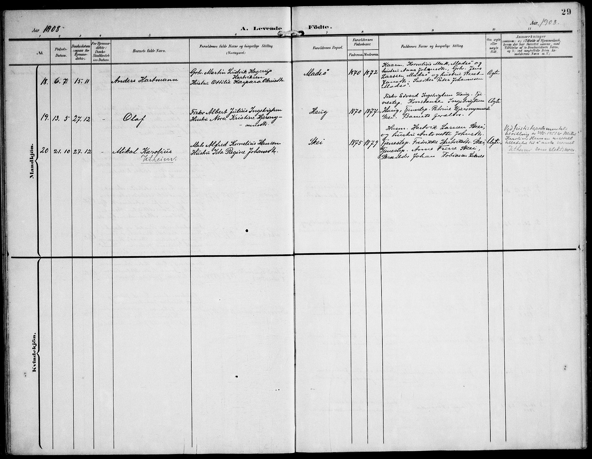 Ministerialprotokoller, klokkerbøker og fødselsregistre - Nord-Trøndelag, SAT/A-1458/788/L0698: Parish register (official) no. 788A05, 1902-1921, p. 29