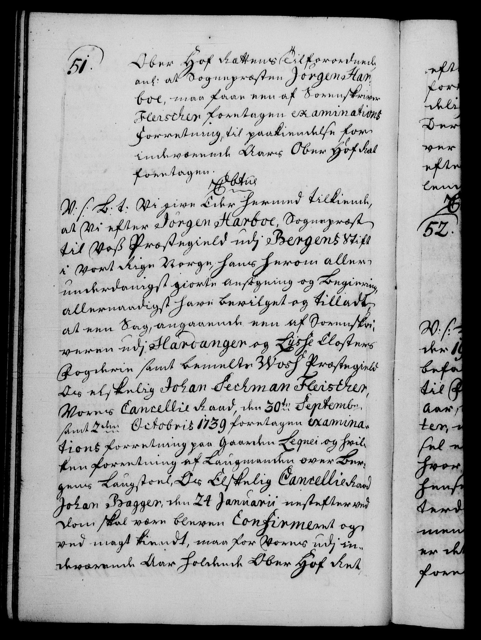 Danske Kanselli 1572-1799, AV/RA-EA-3023/F/Fc/Fca/Fcab/L0029: Norske tegnelser, 1741-1743, p. 54b