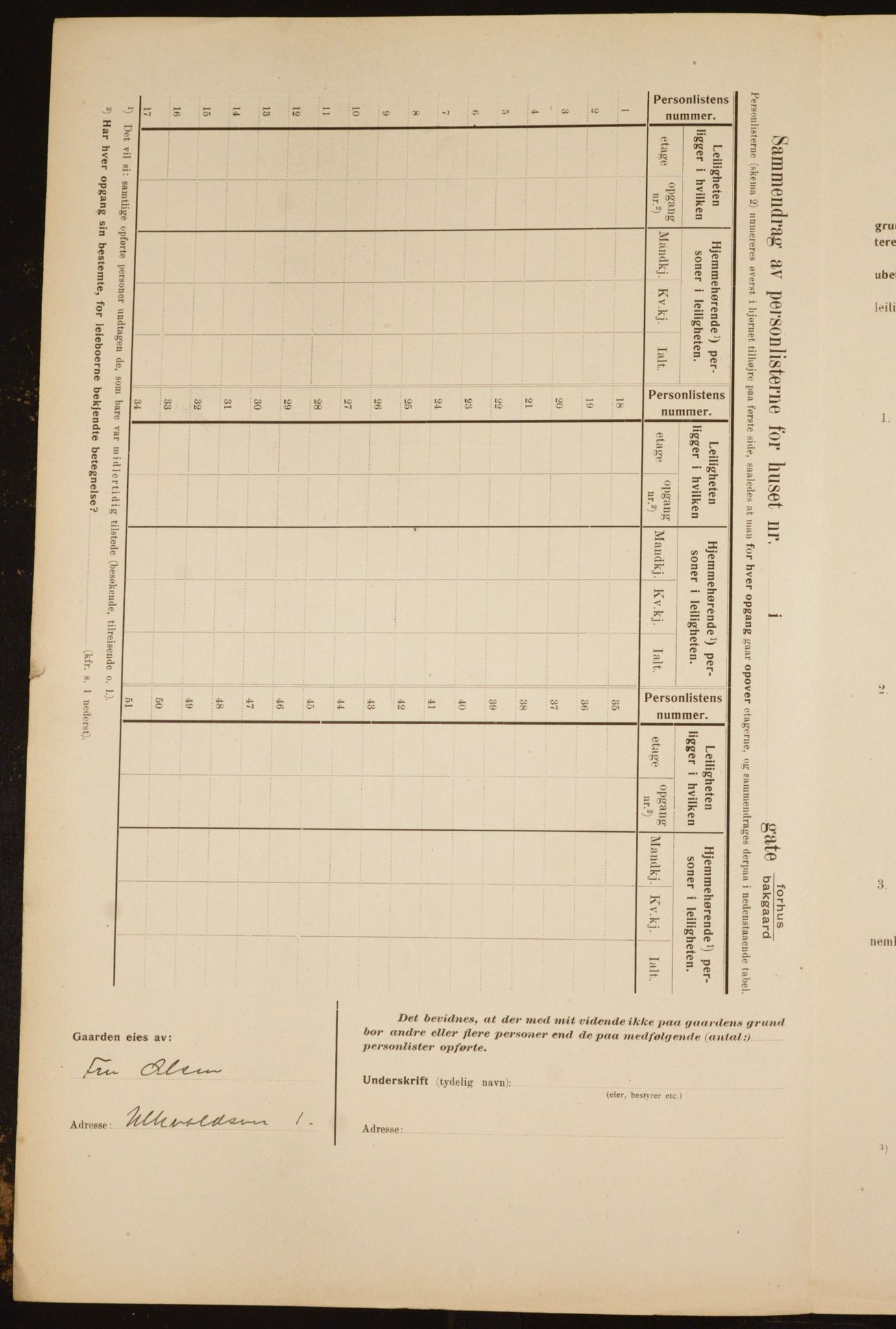 OBA, Municipal Census 1910 for Kristiania, 1910, p. 55556