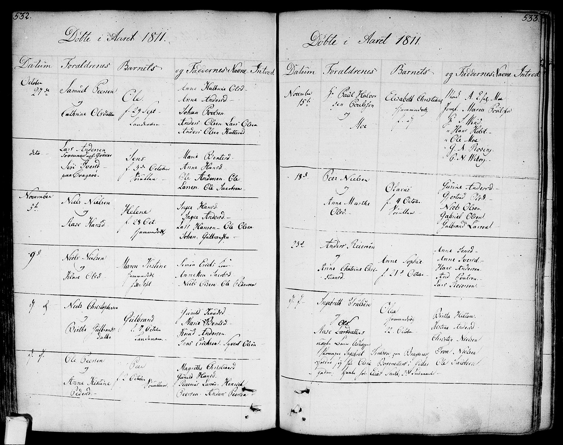 Bragernes kirkebøker, SAKO/A-6/F/Fa/L0006a: Parish register (official) no. I 6, 1782-1814, p. 532-533