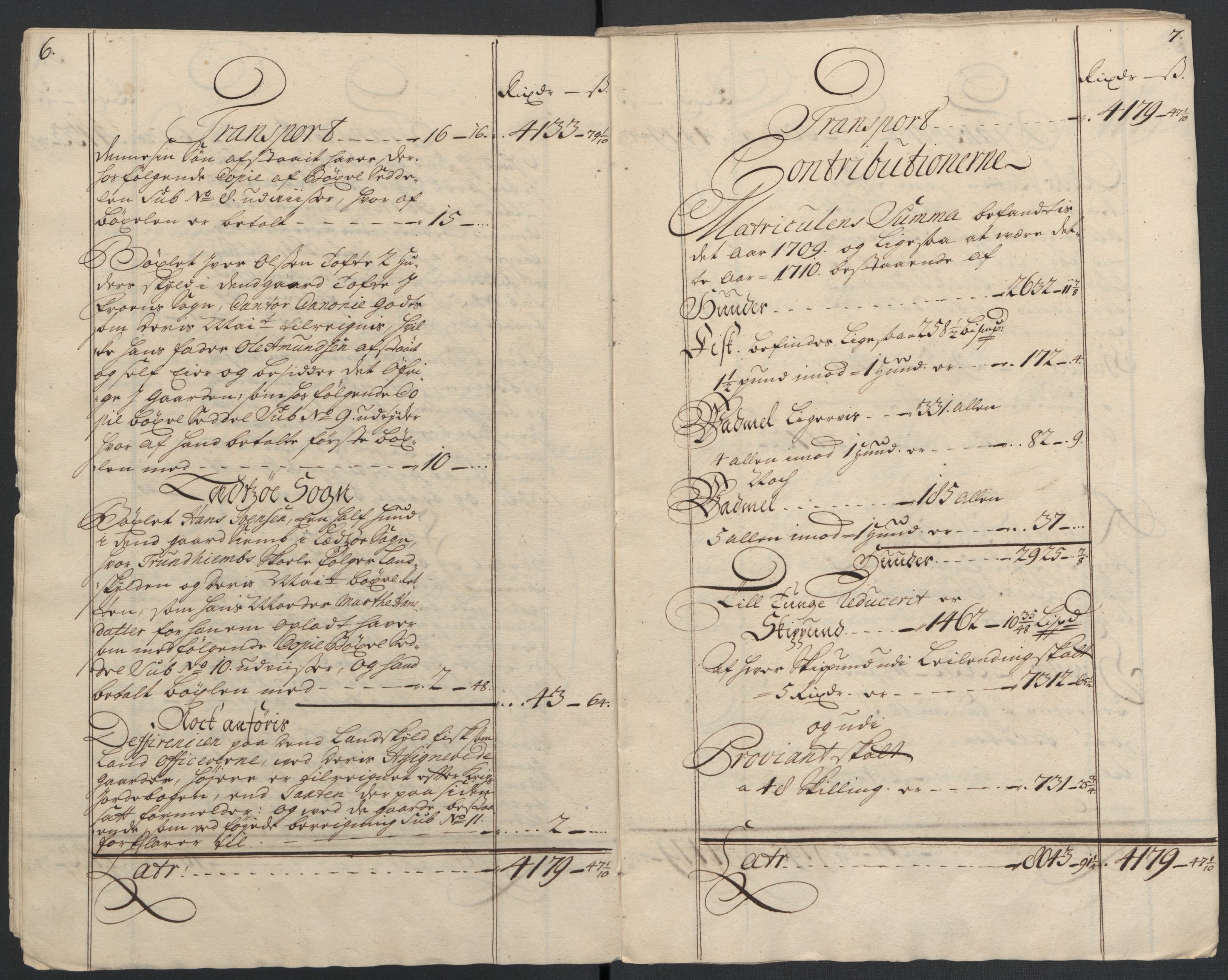 Rentekammeret inntil 1814, Reviderte regnskaper, Fogderegnskap, AV/RA-EA-4092/R17/L1179: Fogderegnskap Gudbrandsdal, 1708-1710, p. 306