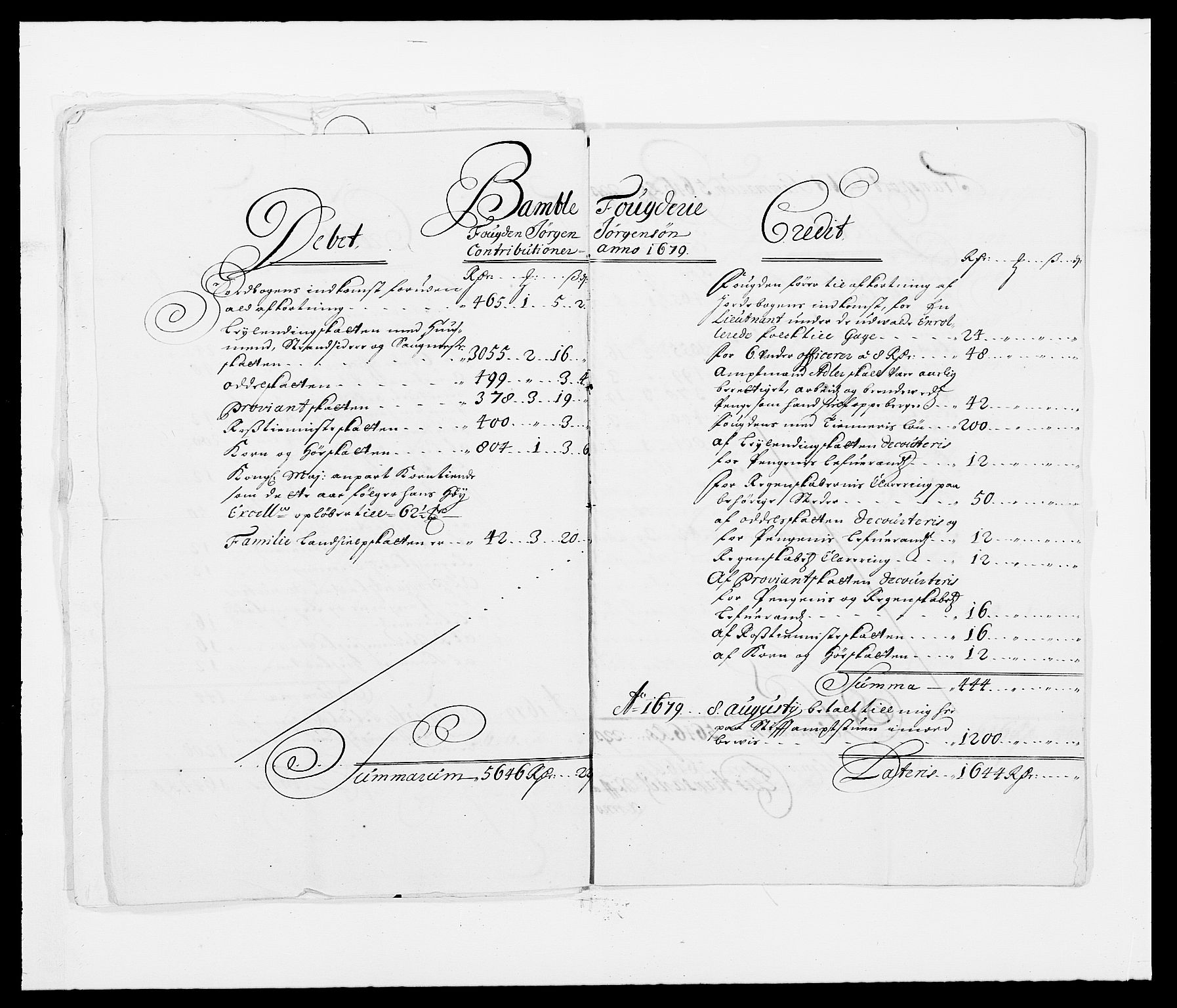 Rentekammeret inntil 1814, Reviderte regnskaper, Fogderegnskap, AV/RA-EA-4092/R34/L2044: Fogderegnskap Bamble, 1678-1679, p. 437