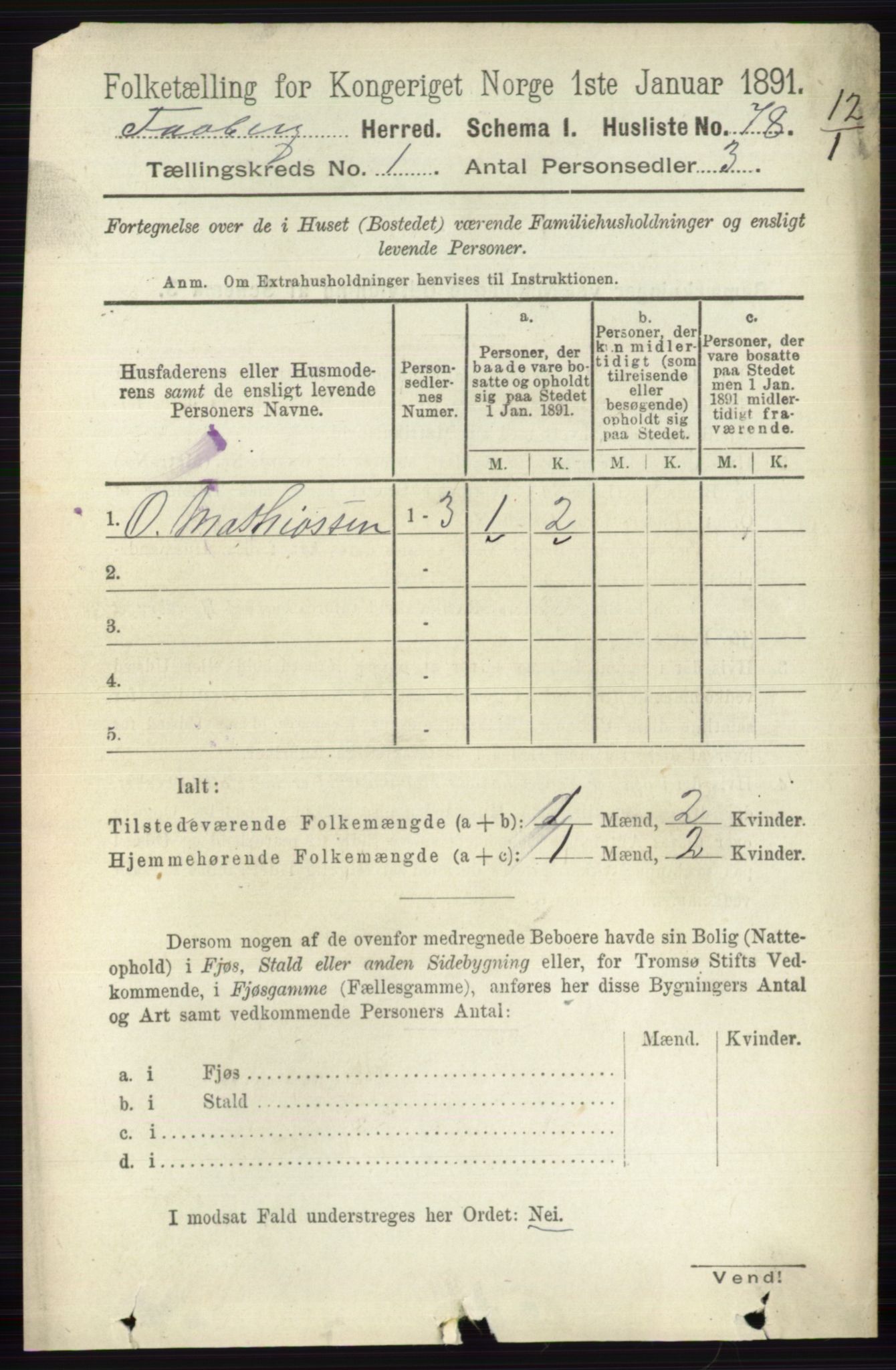 RA, 1891 census for 0524 Fåberg, 1891, p. 115