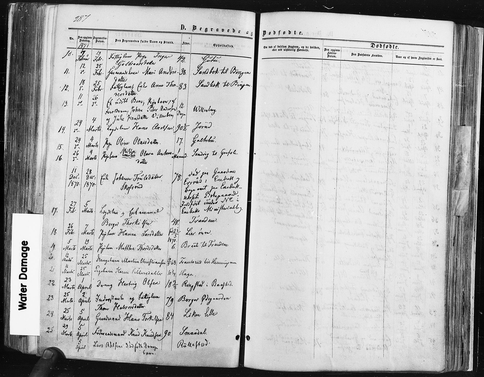 Trøgstad prestekontor Kirkebøker, AV/SAO-A-10925/F/Fa/L0009: Parish register (official) no. I 9, 1865-1877, p. 287
