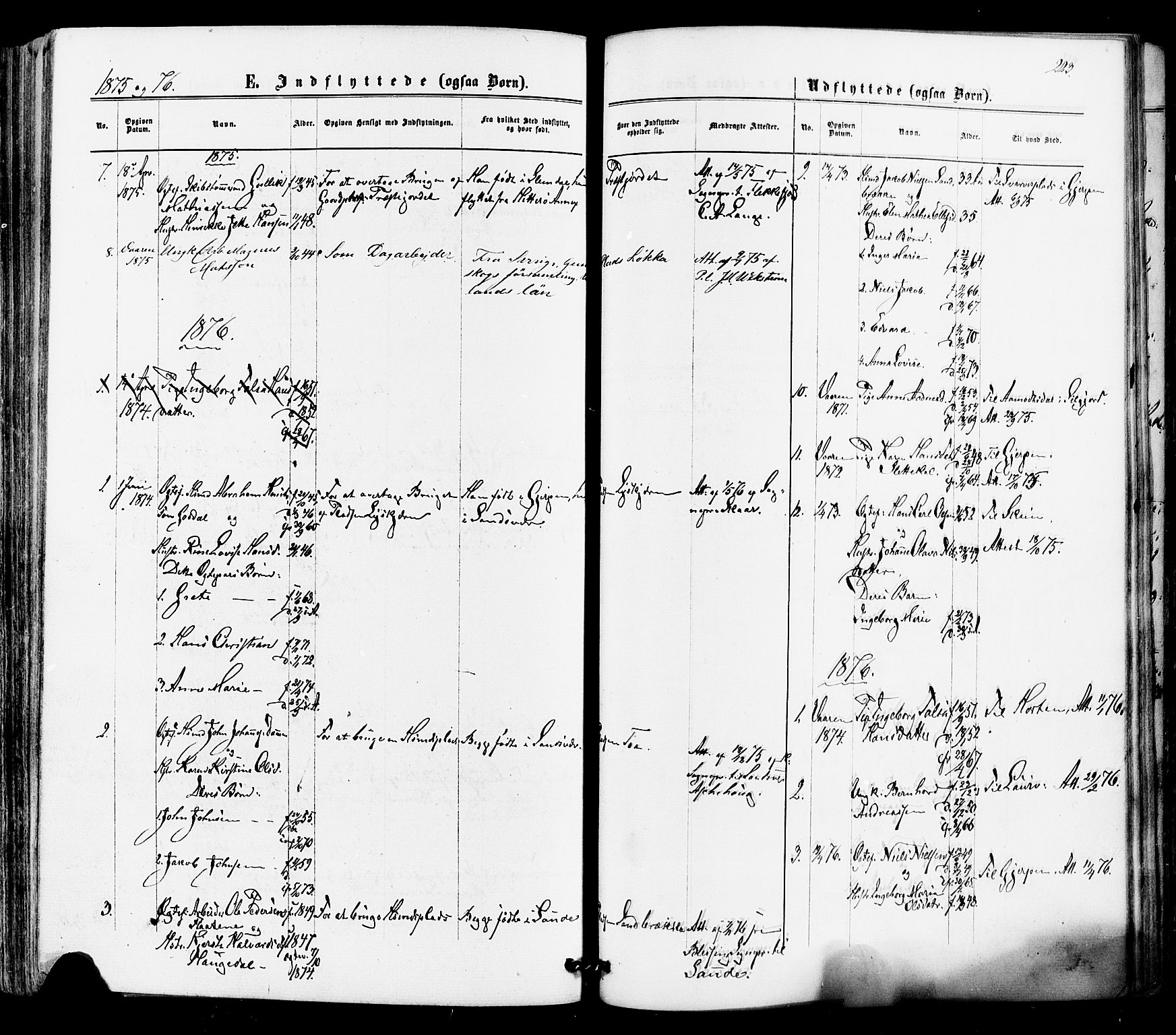 Siljan kirkebøker, SAKO/A-300/F/Fa/L0002: Parish register (official) no. 2, 1870-1895, p. 223