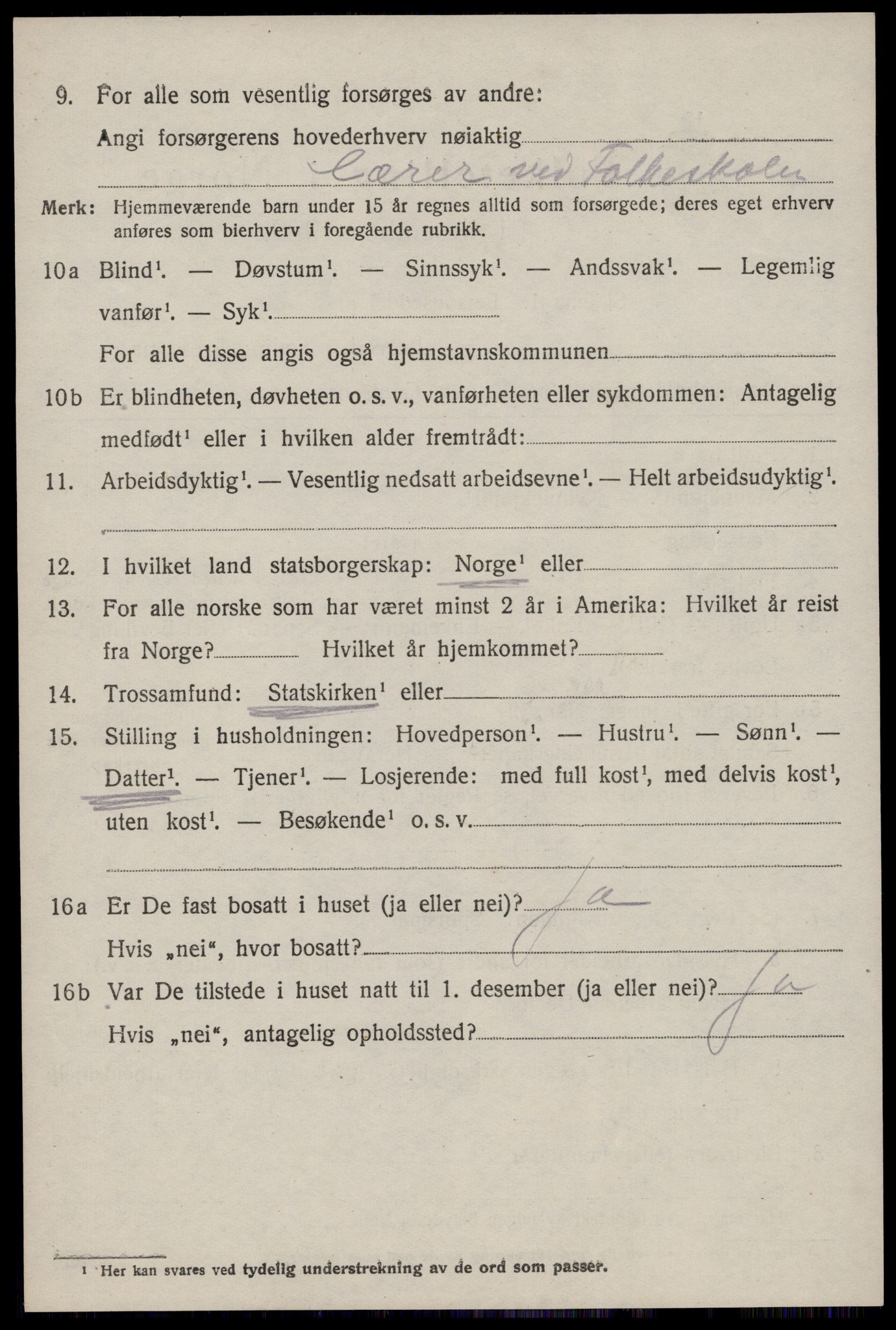 SAST, 1920 census for Varhaug, 1920, p. 4846