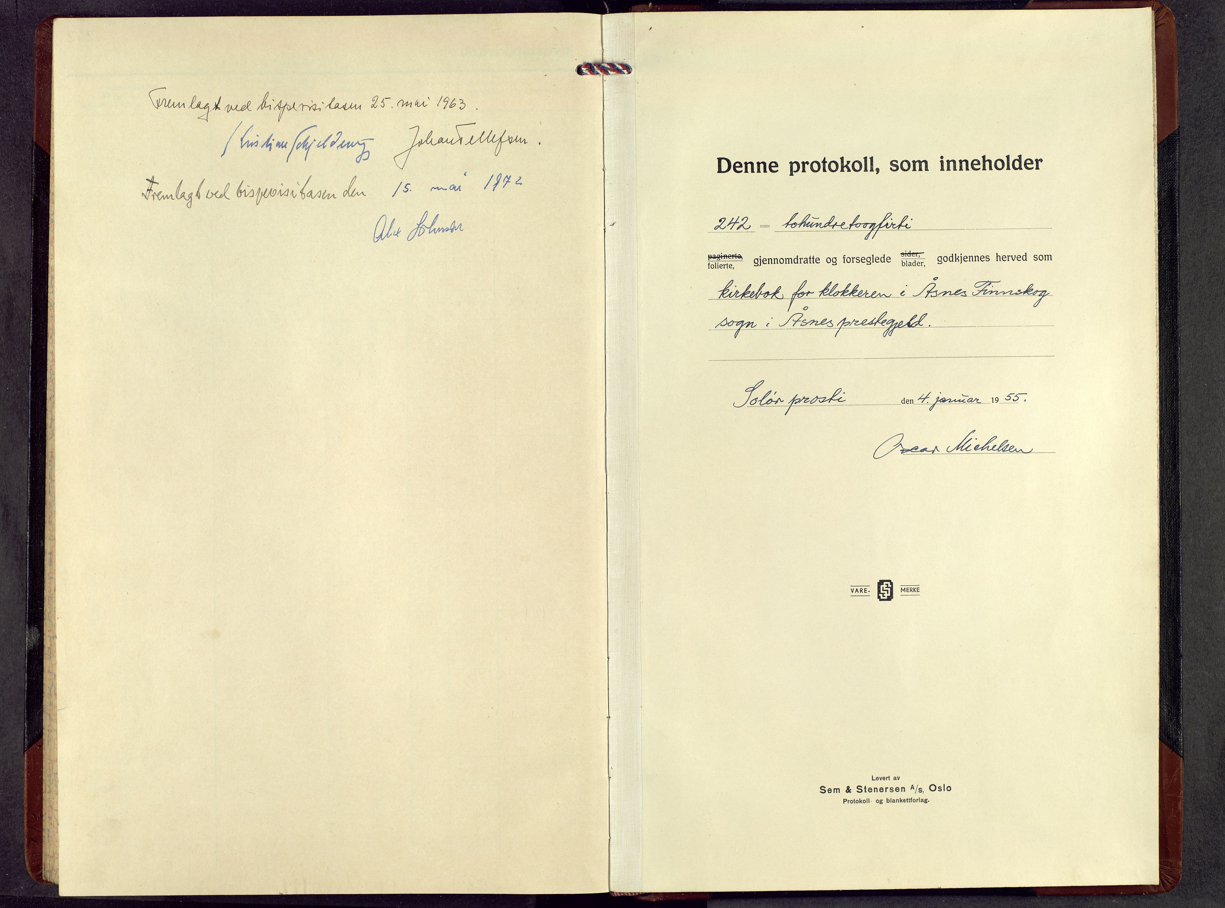 Åsnes prestekontor, SAH/PREST-042/H/Ha/Hab/L0011: Parish register (copy) no. 11, 1955-1973
